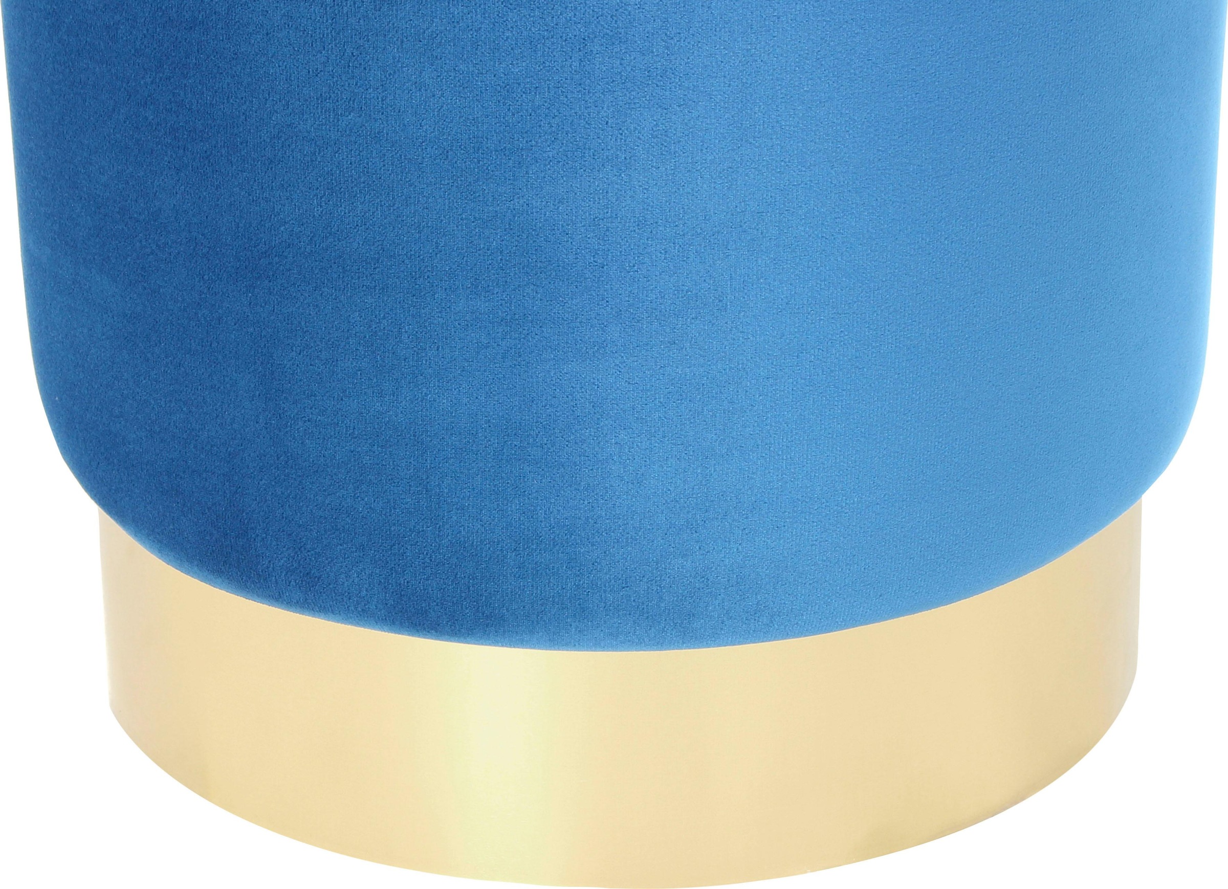 Kayoom Hocker »Nena, Sitzpouf in moderner Form, unifarbene, attraktive Farbgebung«, (1 St.), samtweich, dekorativ, farbig, für moderne, edle Einrichtungen ideal