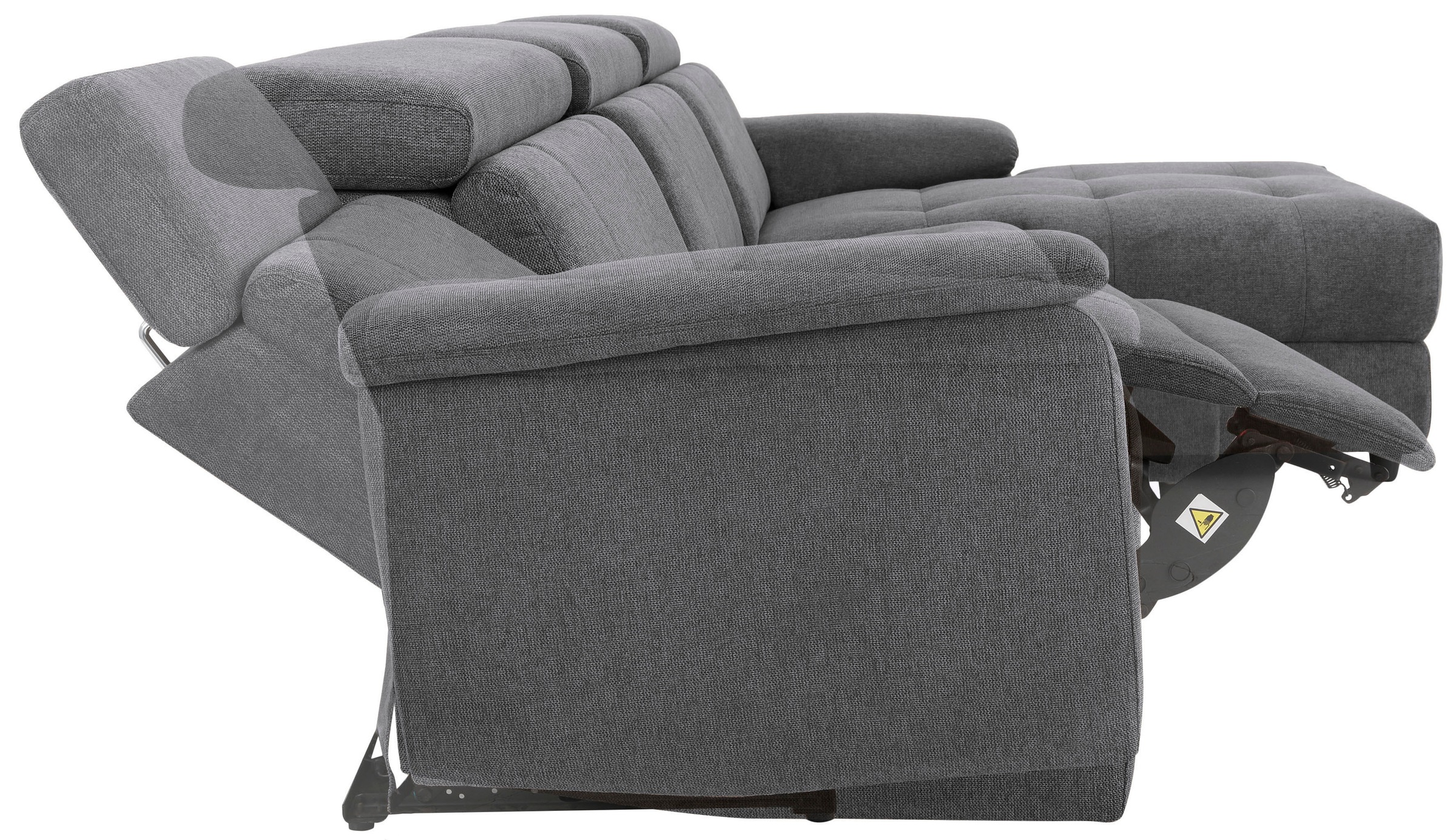 Home affaire Ecksofa »Binado, L-Form,«, mit manueller oder elektrischer Relaxfunktion mit USB-Anschluss