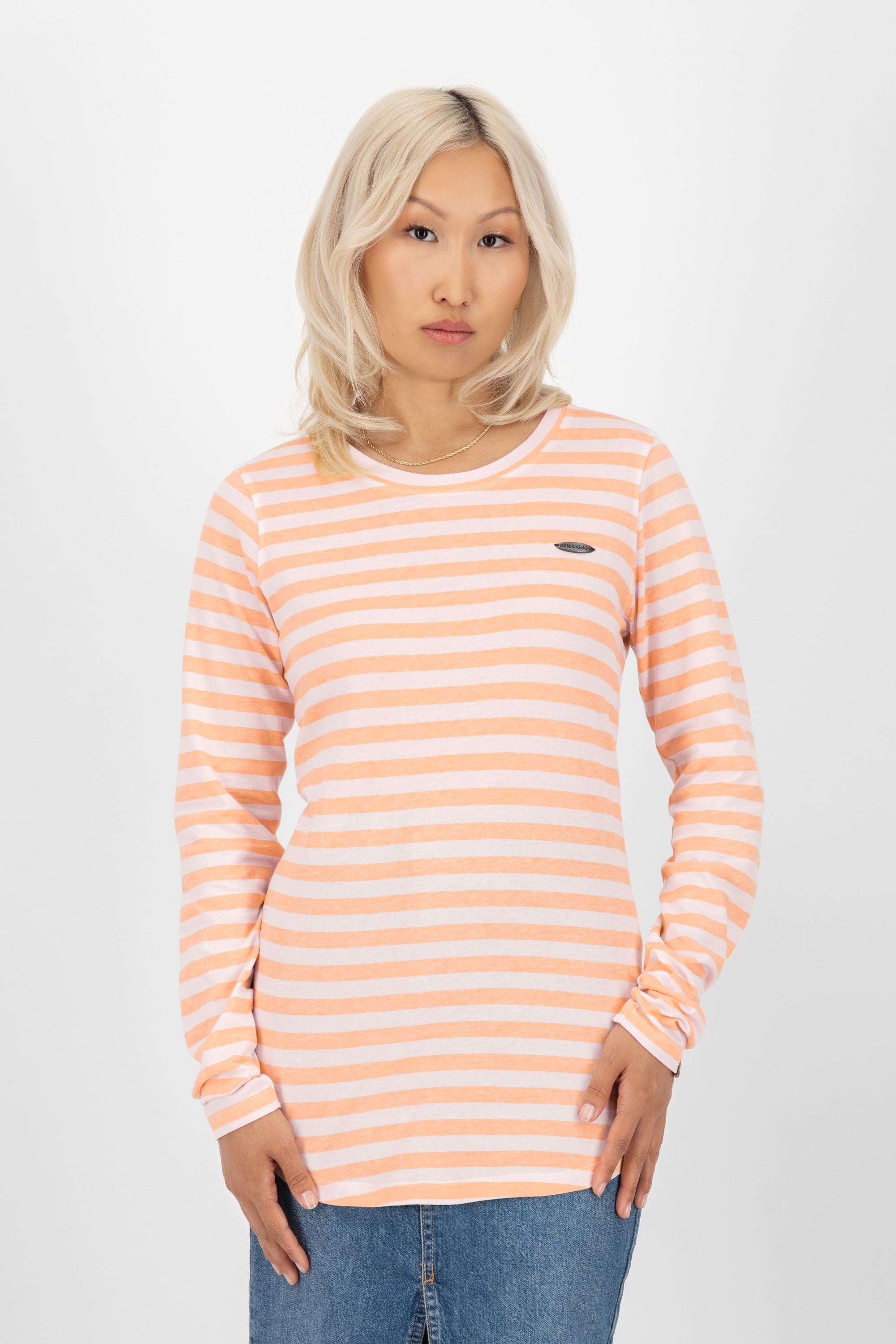 Alife & Kickin Langarmshirt »Damen LeaAK Z«, Figurnah geschnittenes Longsleeve Shirt mit Rundhalsausschnitt