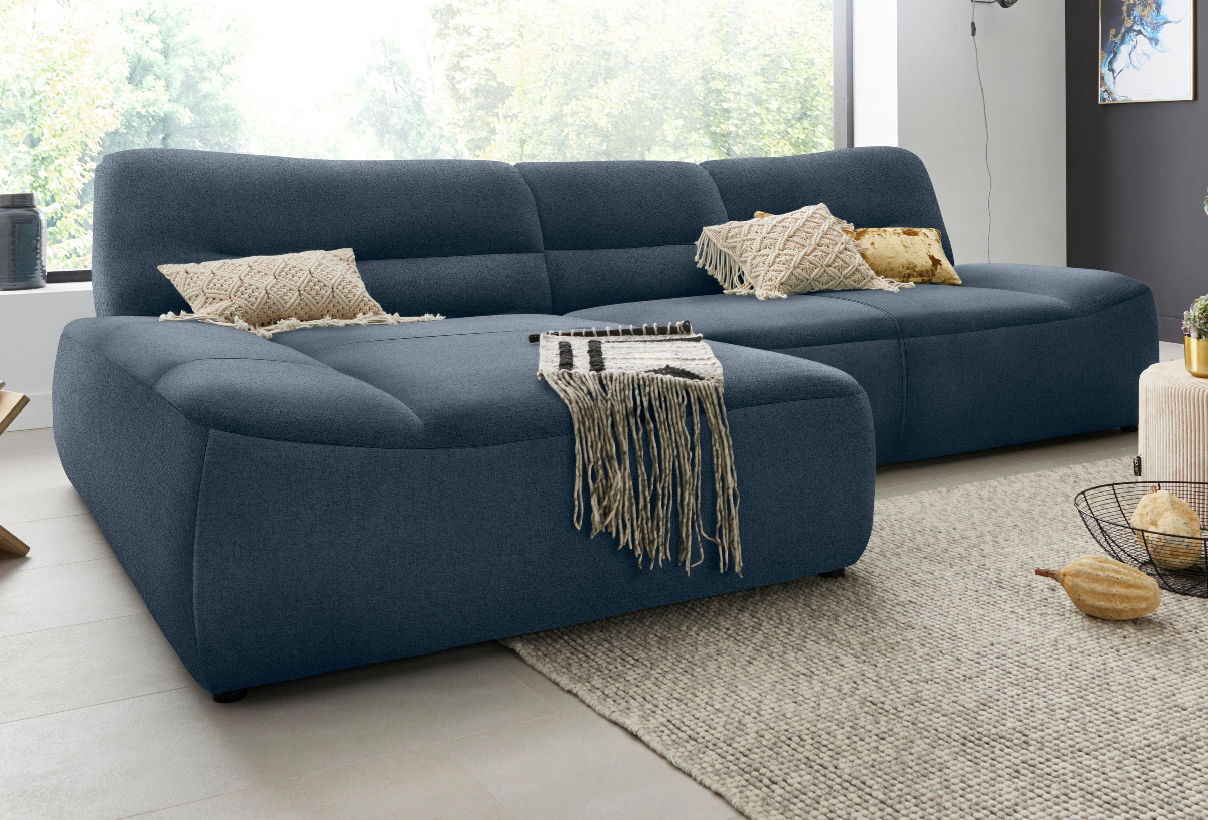 DOMO collection Ecksofa "Cesena moderne Polsterecke mit flachen Armlehnen, günstig online kaufen