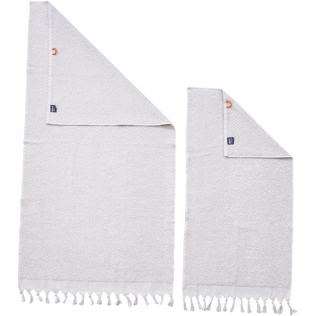 done.® Handtuch Set »Provence Honeycomb«, (Set, 3 St., 1 Badetuch (70x140 cm)-2 Handtücher (50x100 cm)