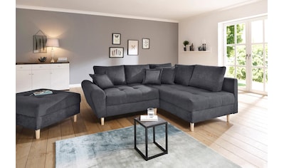 Ecksofa »Rice«, (Set, mit Hocker)