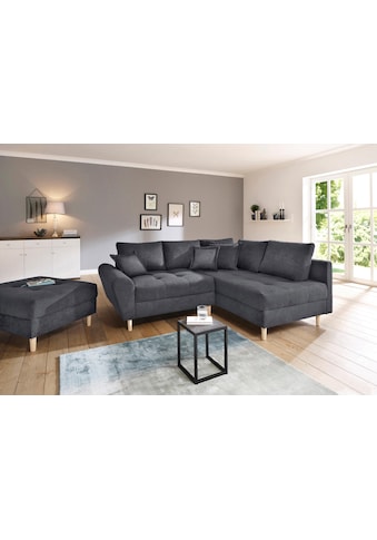 Ecksofa »Rice«, (Set, mit Hocker)