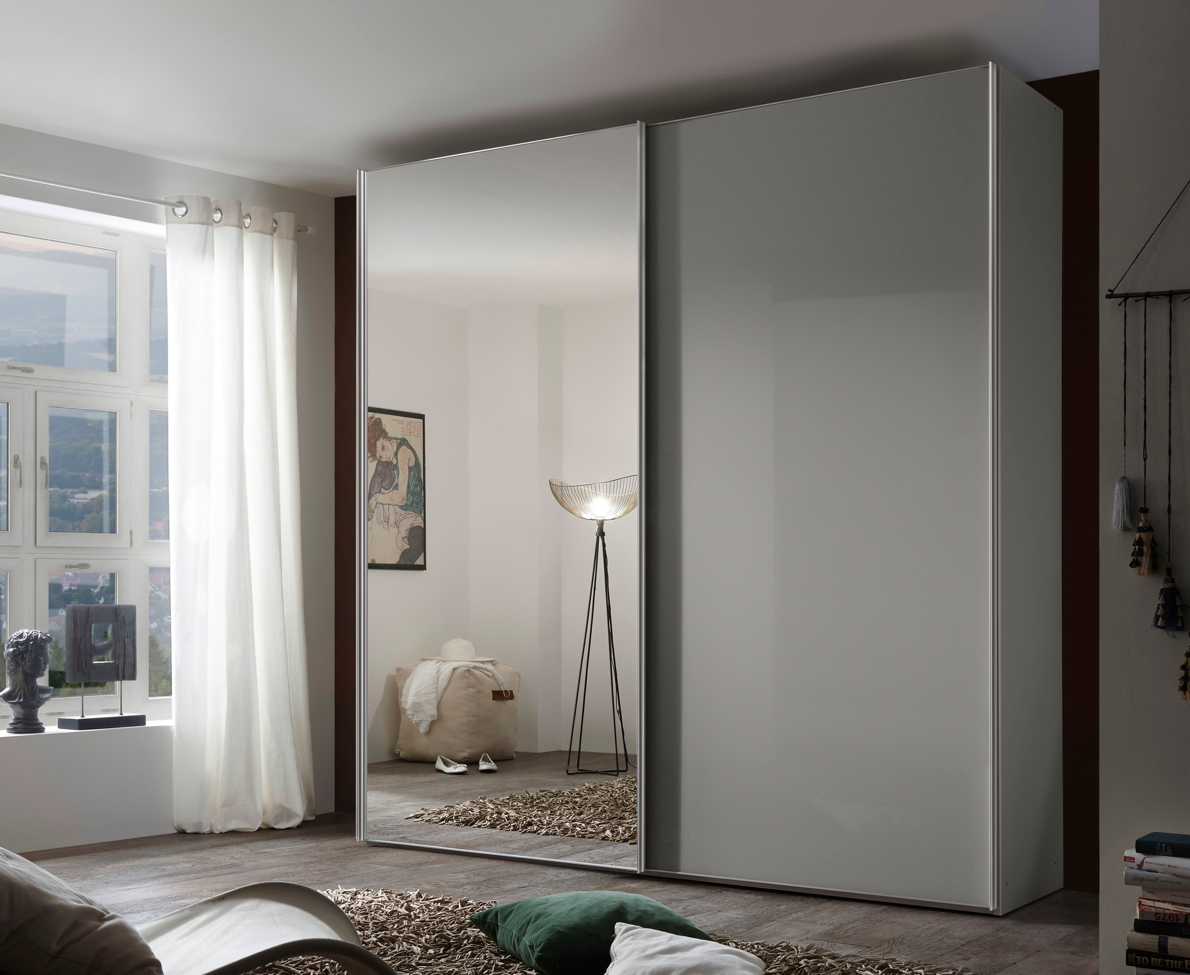 STAUD Schwebetürenschrank "Sonate Rom mit Spiegel, Made in Germany", Mit vi günstig online kaufen