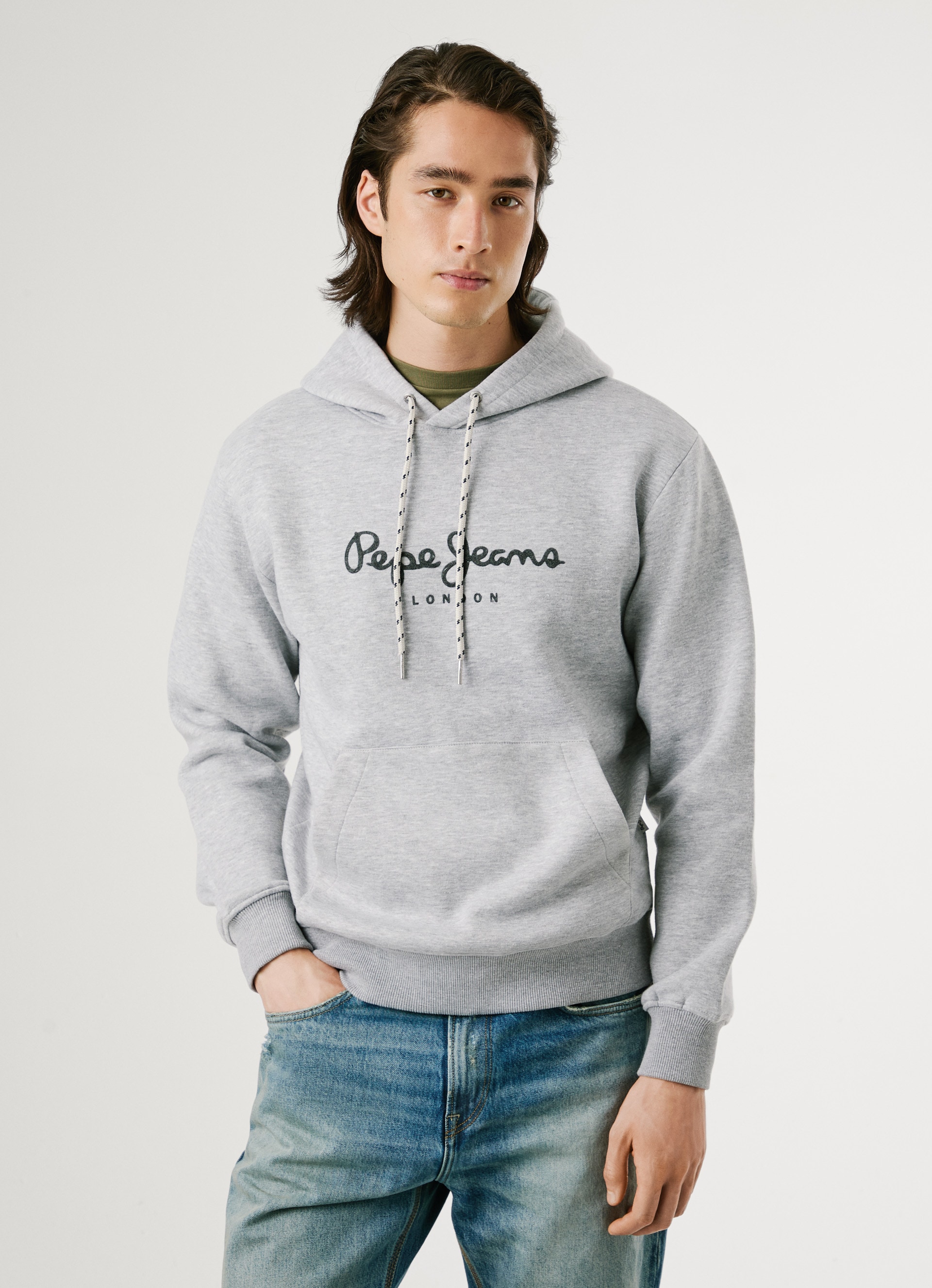 Pepe Jeans Hoodie "MACBETH MELANGE", Regular Fit mit Kordelzug günstig online kaufen