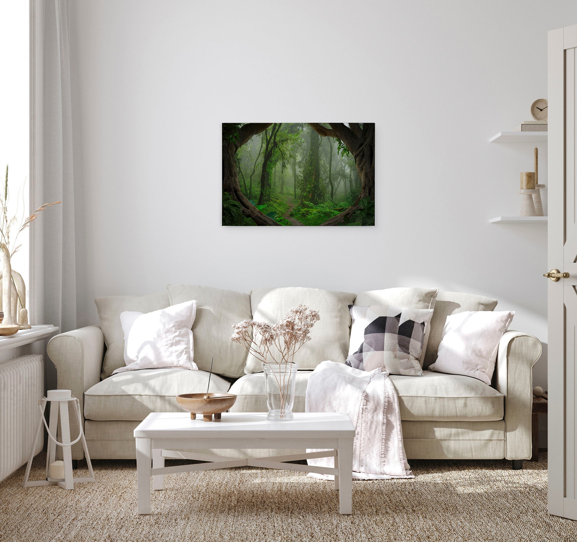 A.S. Création Leinwandbild »Tropical Forest«, Kunst-Gemälde-Kinder, (1 St.), Tropischer Wald Keilrahmen Natur Leinwand-Bild Wohnzimmer modern Wand