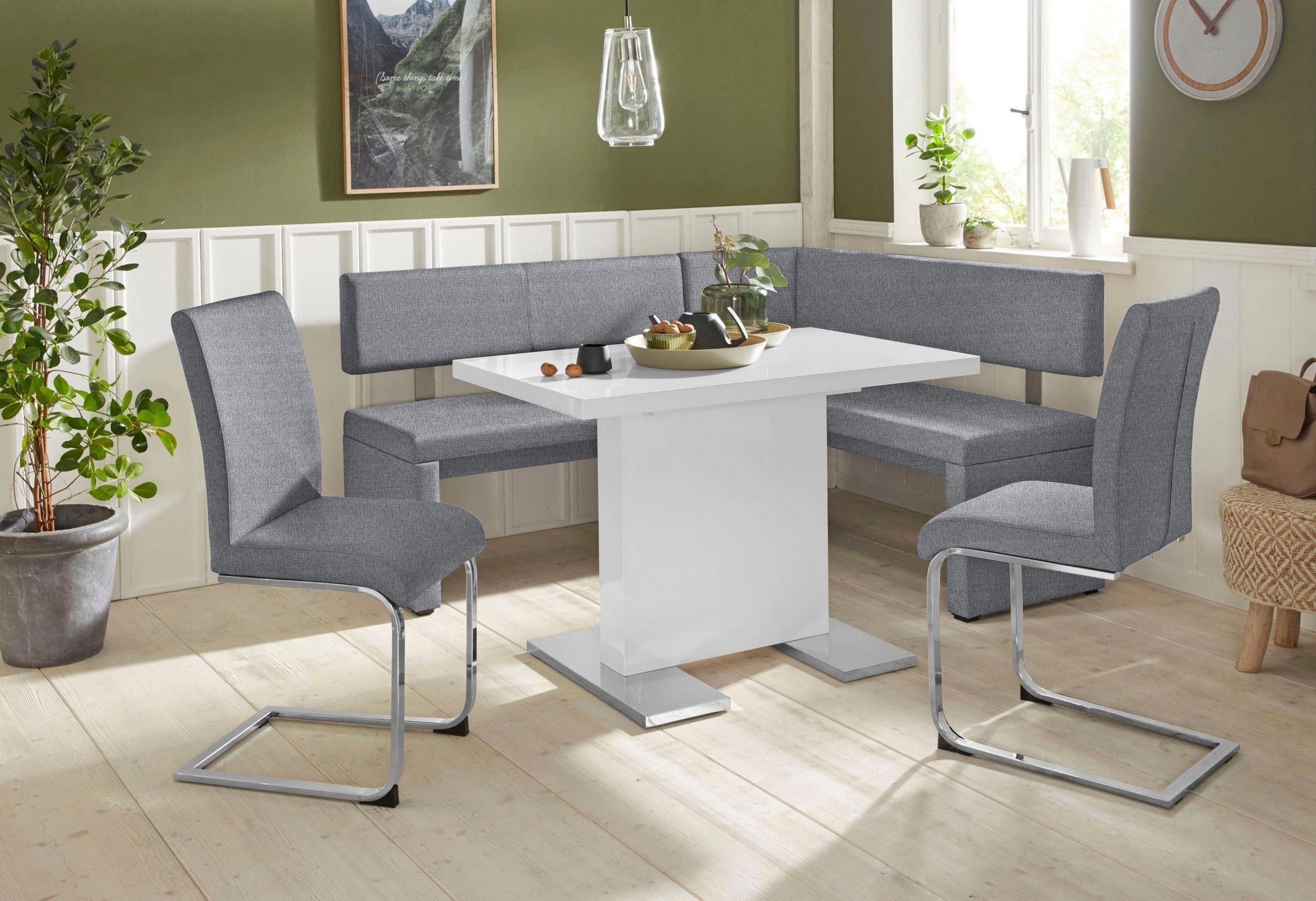 Home affaire Freischwinger "Charissa", (Set), 2 St., Strukturstoff, Bezug i günstig online kaufen