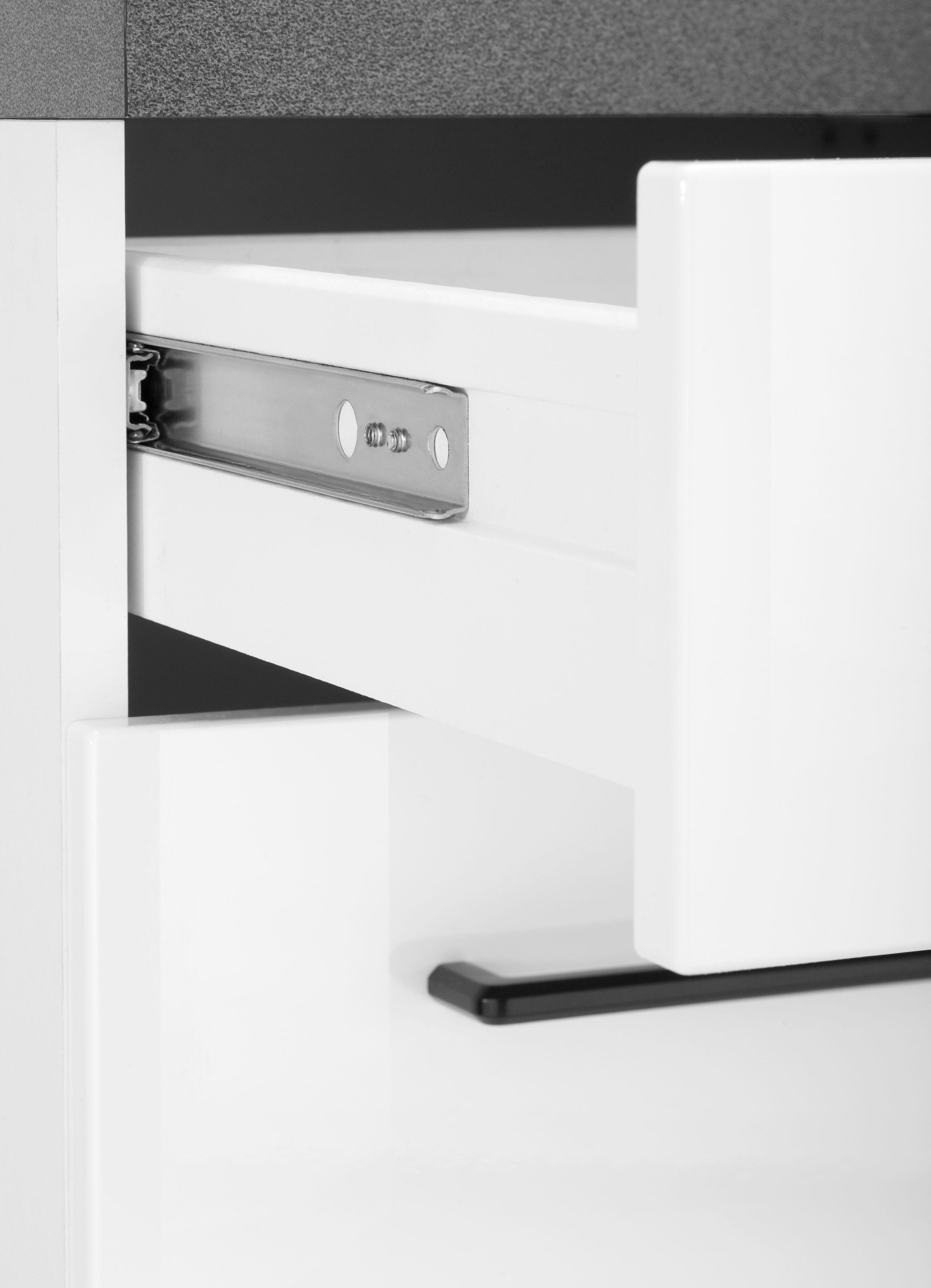 KOCHSTATION Unterschrank »KS-Tulsa«, 50 cm breit, 1 Schubkasten, 2 große Auszüge, Metallgriff, MDF Front