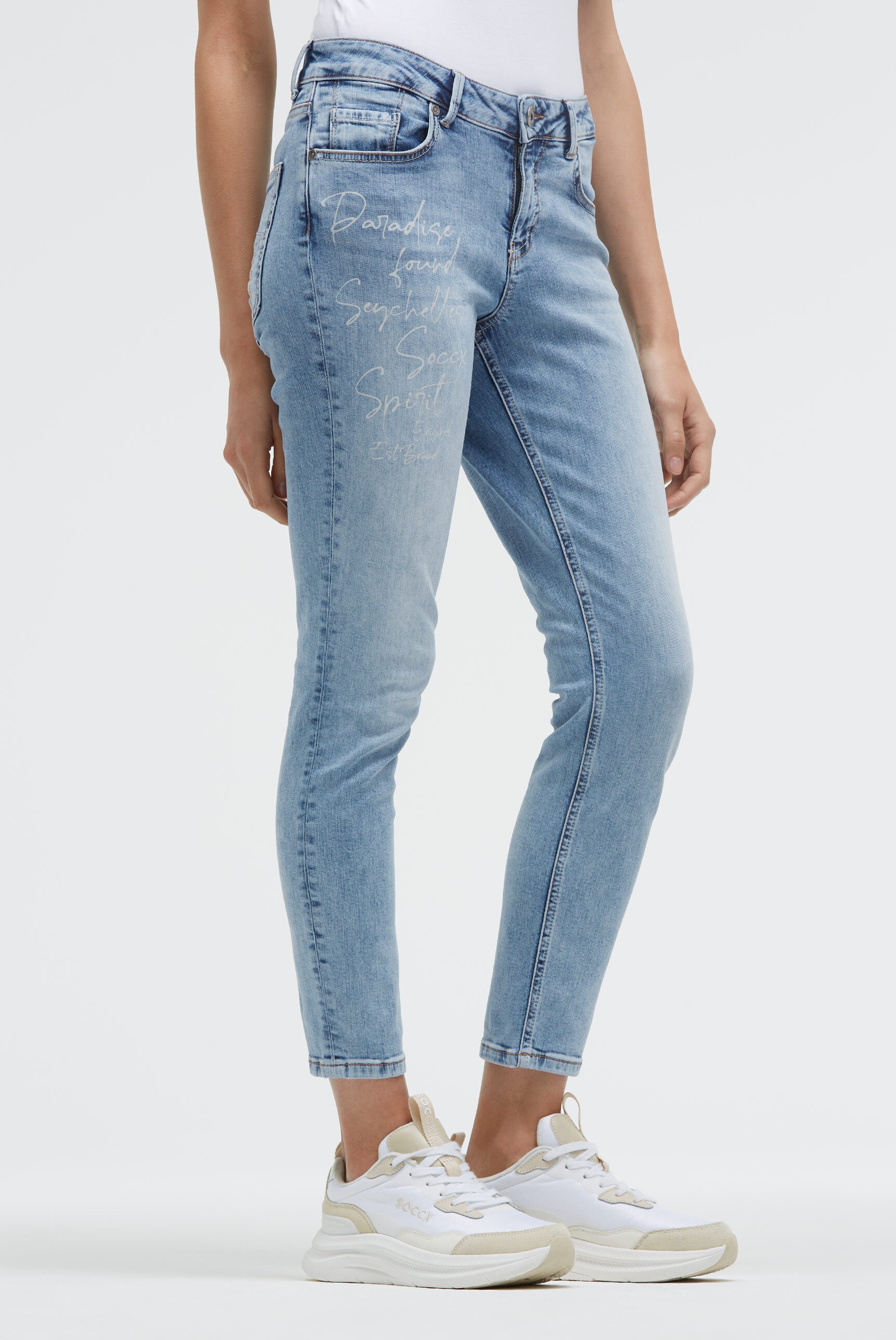 SOCCX Slim-fit-Jeans, mit verkürztem Bein günstig online kaufen