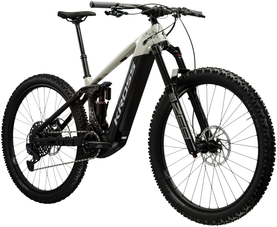 KROSS E-Bike "KROSS E-MTB Moon Boost 1.0 29" grau", 38cm, 29 Zoll (73,66cm), grau, Elektrofahrräder, Pedelec, Elektrofahrrad für Damen und Herren, MTB