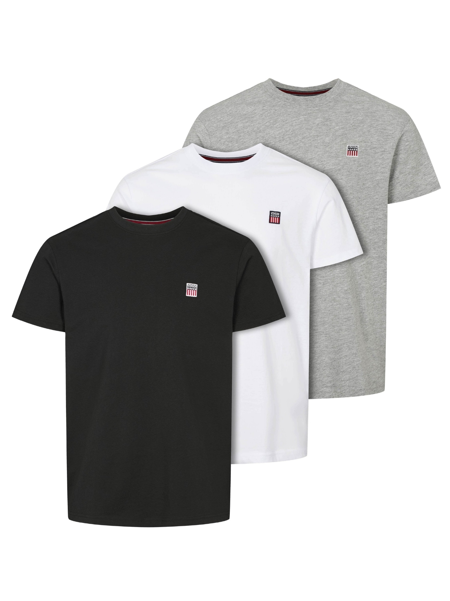 VINSON Kurzarmhemd "VINSON 3-pack T-shirt Massimo" günstig online kaufen