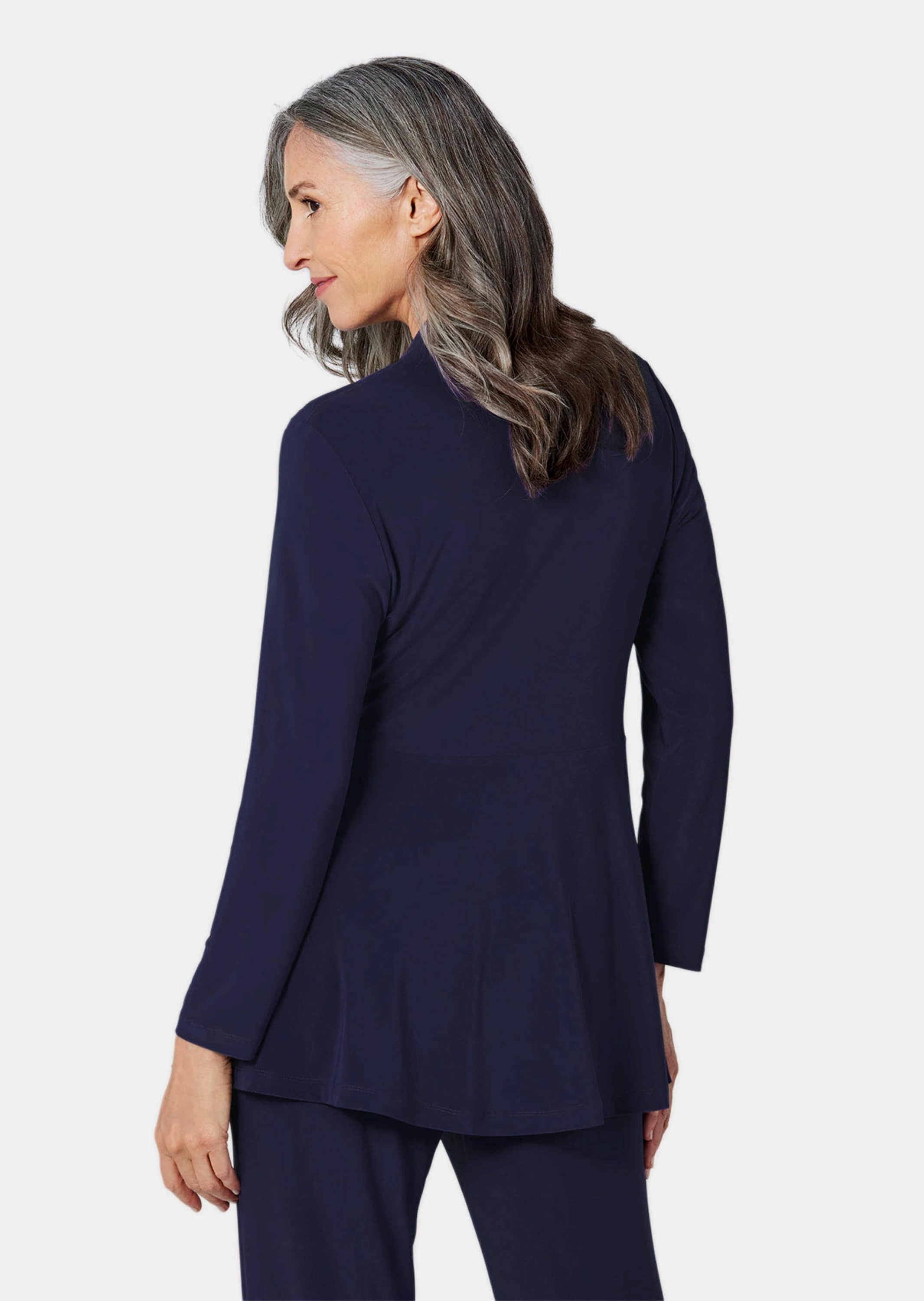 GOLDNER Sweatjacke »Jersey-Longjacke Weich fallende Jersey-Longjacke«