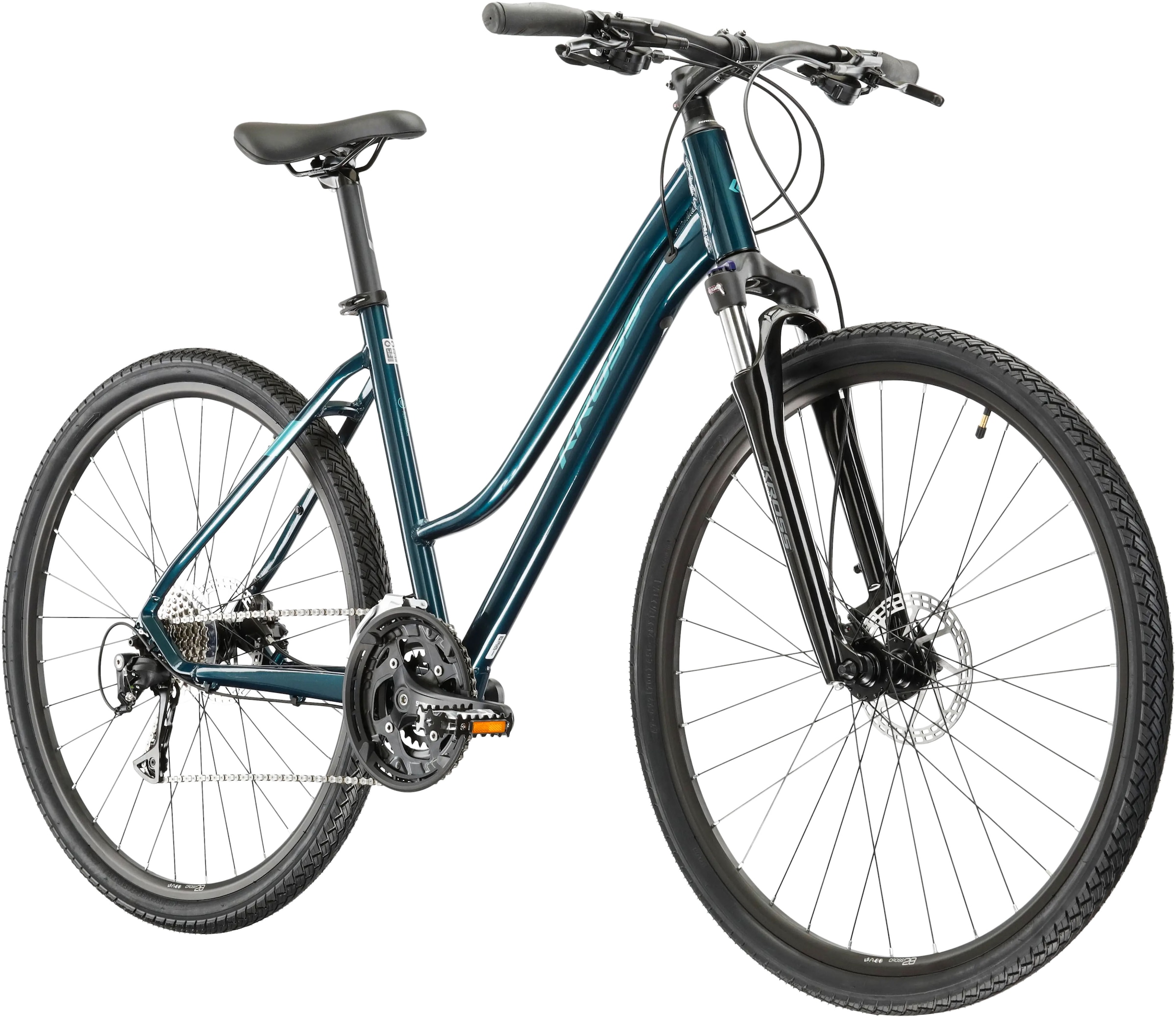 Kross Crossrad »KROSS Crossbike Evado 5.0 28" türkis 27 Gänge«, 27 Gang, Shimano, Acera Schaltwerk, Kettenschaltung