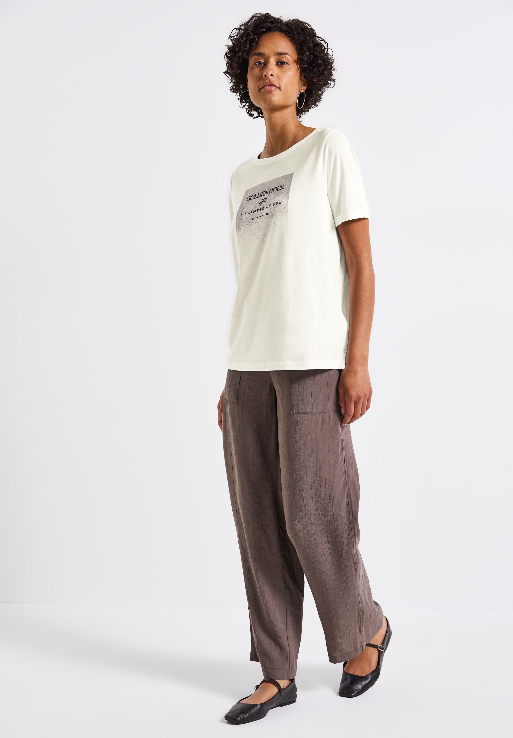 STREET ONE T-Shirt, mit U-Boot-Ausschnitt