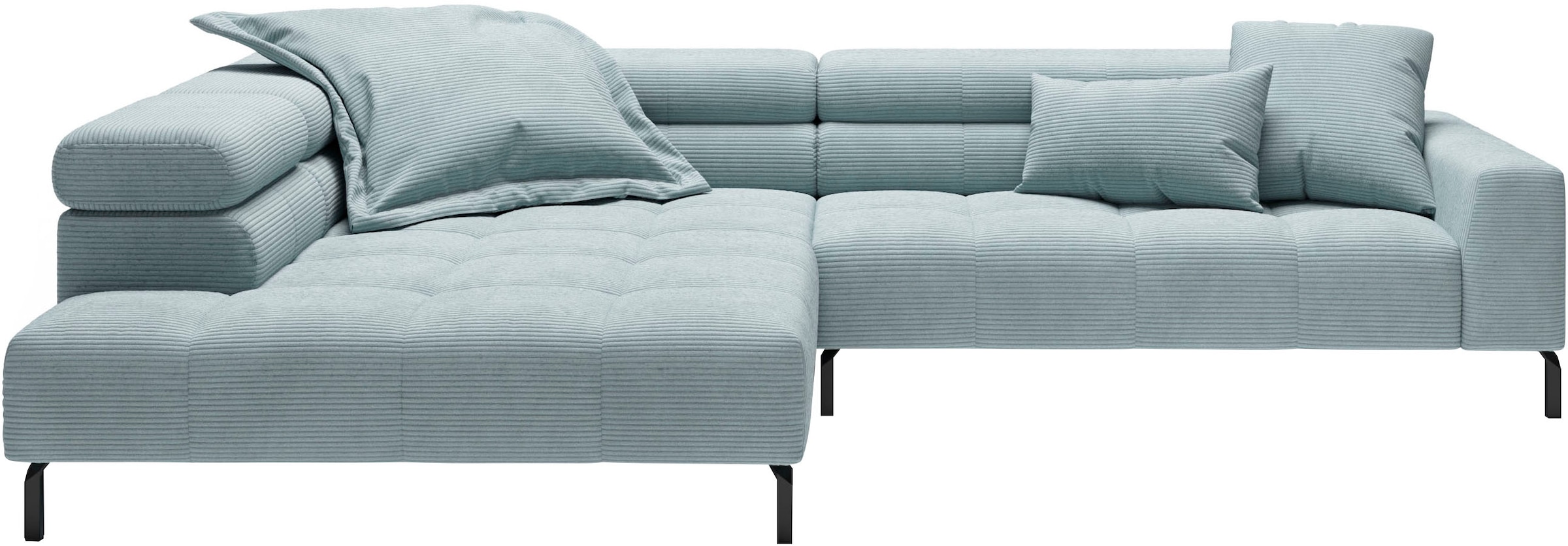 Home affaire Ecksofa "Claya, 311 cm breit, L-Form, inkl. Kopfteilverstellung" ohne elektrischen Sitzvorzug
