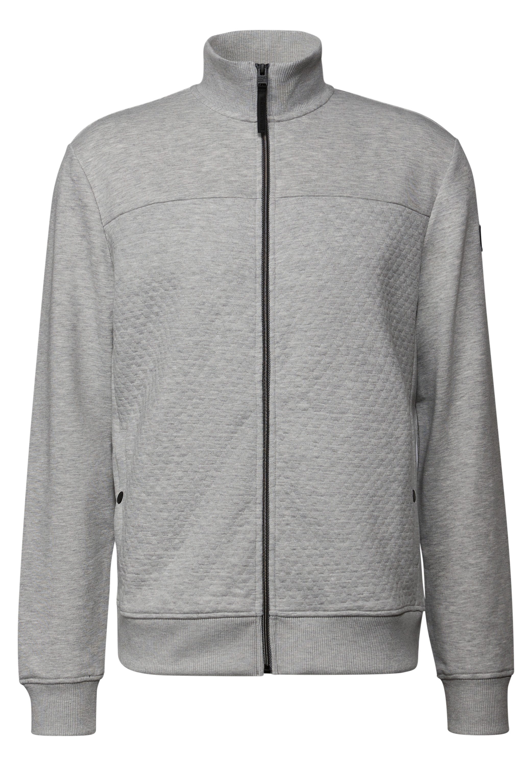 STREET ONE MEN Sweatjacke, mit Stehkragen