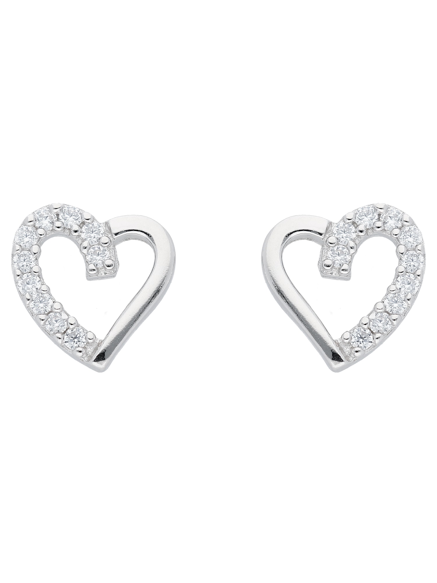 Adelia´s Paar Ohrhänger Ohrstecker mit BAUR Zirkonia bestellen Ohrringe Silber Herz«, | Silberschmuck für Damen »925