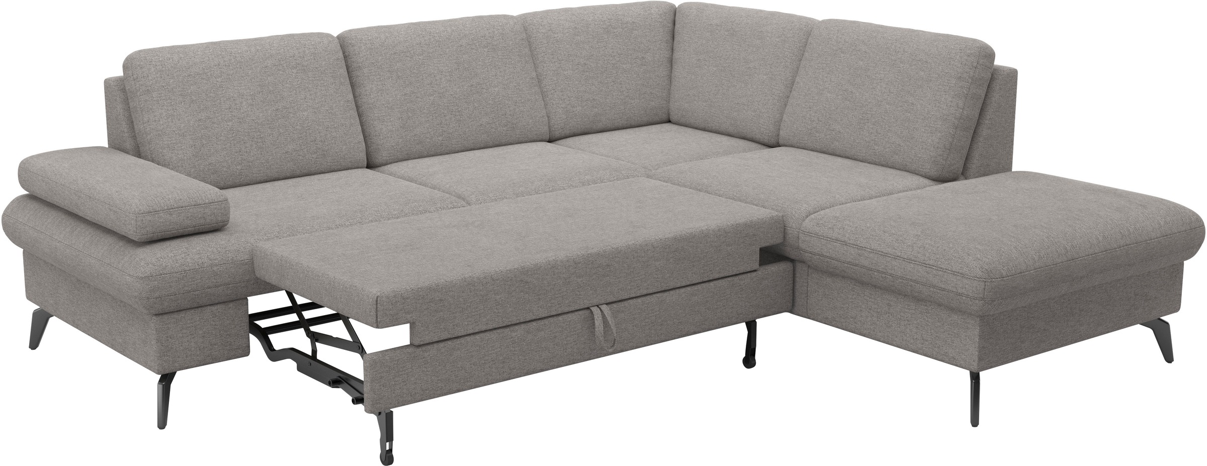 sit&more Ecksofa »Morris Jubi L-Form«, inkl. Armteilfunktion und 1 Zierkissen, wahlweise mit Bettfunktion
