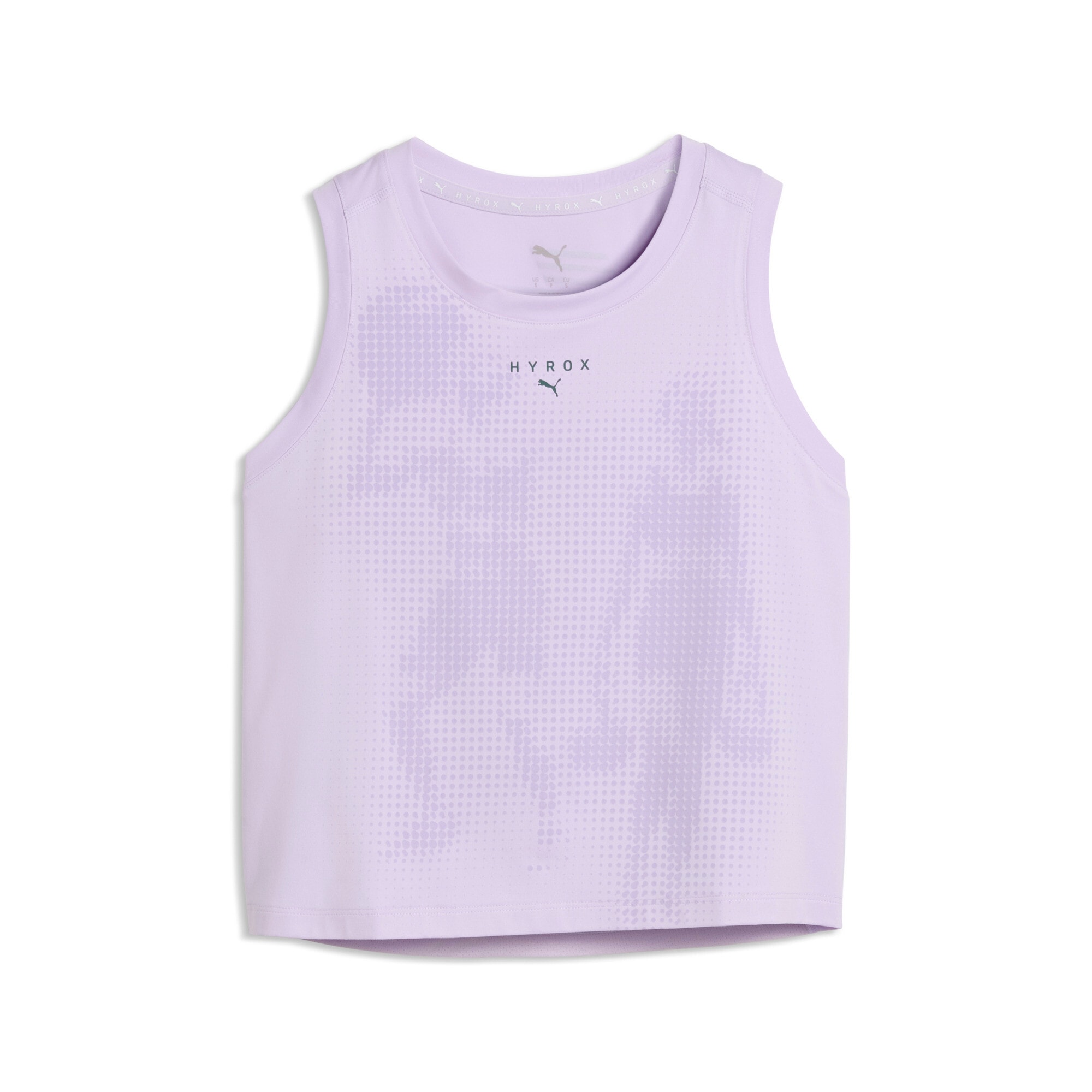 PUMA Damen Tanktop "W X HYROX CLOUDSPUN THERMOADAPT CROP TANK", lila, Gr. XS, Jersey, Obermaterial: 94% Polyester, 6% Elasthan, Tops, Regular Fit,
