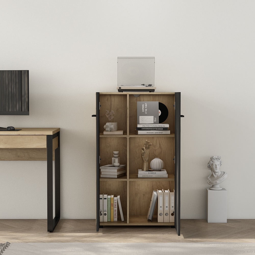 PLACES OF STYLE Aktenschrank »Moid; Mehrzweckschrank,« moderne Kommode mit viel Stauraum, Maße 64,5 x 41,5 x 106 cm