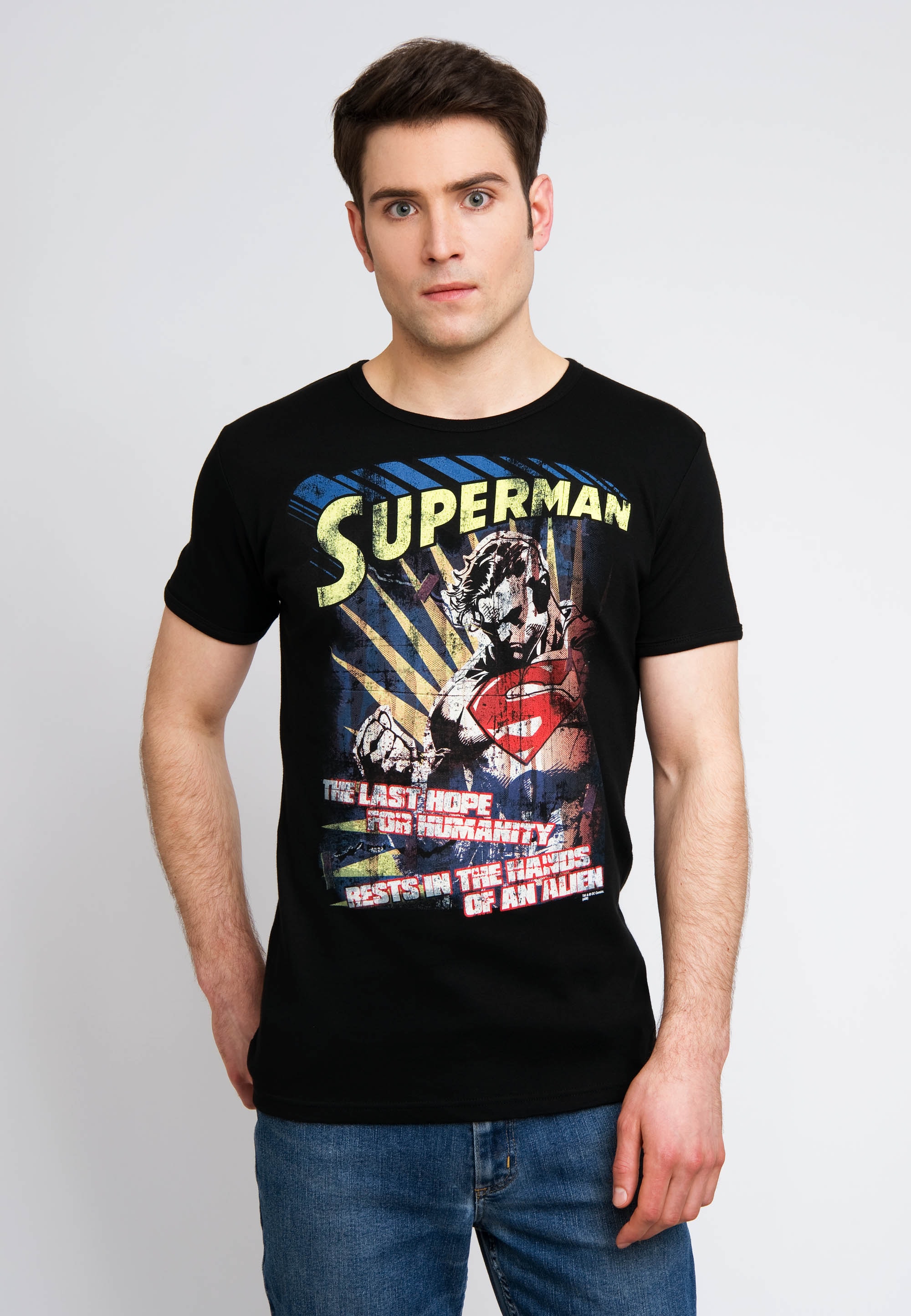 LOGOSHIRT T-Shirt »Superman«, ▷ Retro-Motiv coolem mit BAUR | bestellen