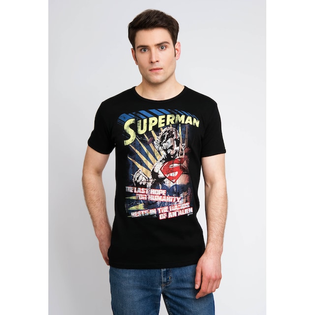 LOGOSHIRT T-Shirt »Superman«, mit coolem Retro-Motiv ▷ bestellen | BAUR