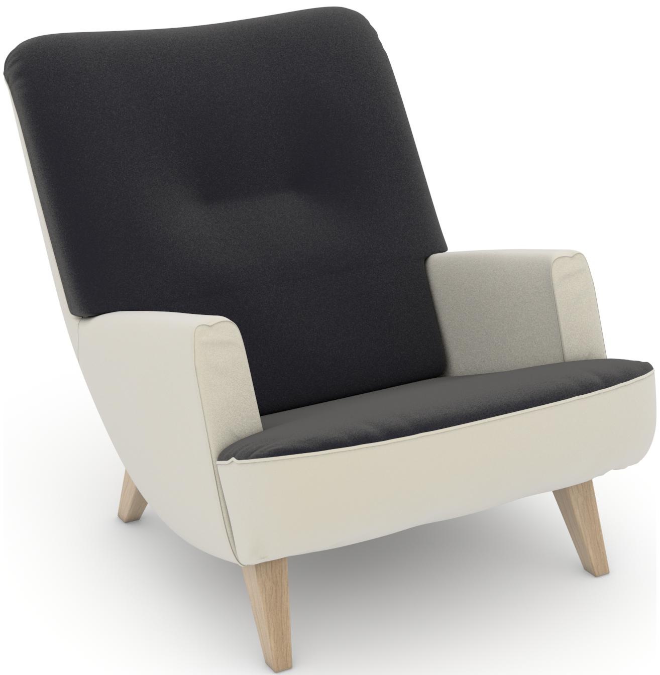 Max Winzer Loungesessel "build-a-chair Borano", im Retrolook, zum Selbstgestalten