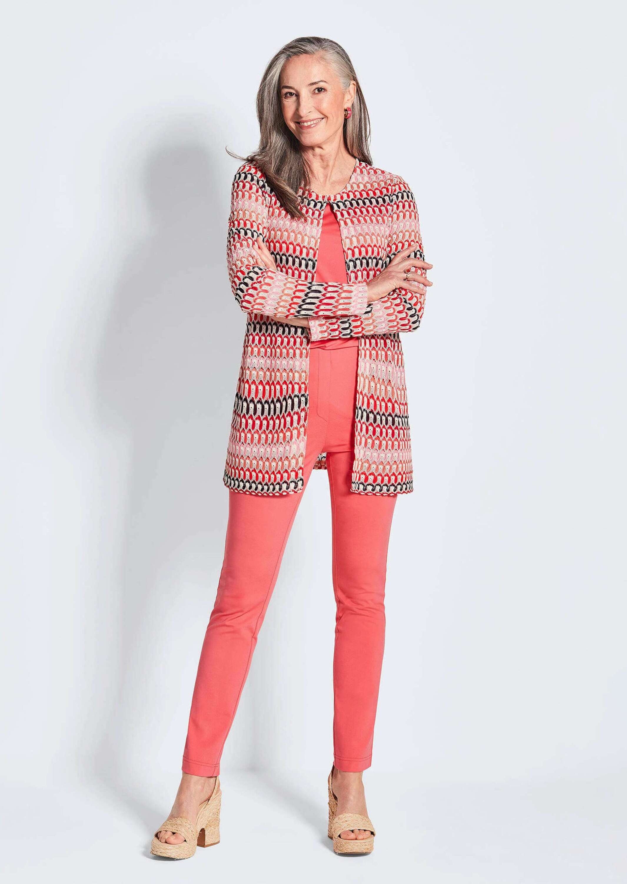 GOLDNER Kurzjacke "Kurzgröße Langarm Spitzenjacke aus Jersey" Ringelverlauf günstig online kaufen