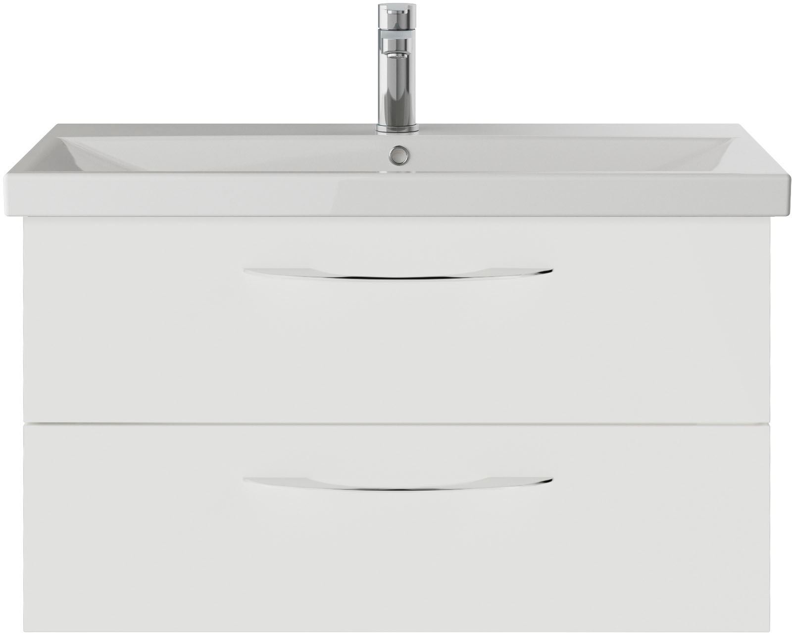 Saphir Badmöbel-Set »Serie 4035 2-teilig, Keramikwaschtisch mit LED-Spiegelschrank«, (Set), 90 cm breit, inkl. Türdämpfer, 2 Schubladen, 3 Türen, 6 Einlegeböden