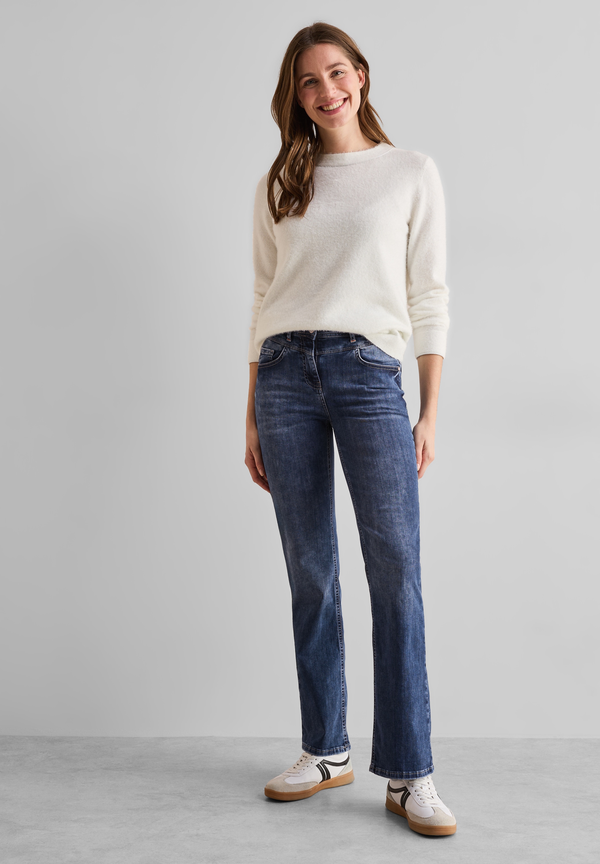 Cecil Bootcut-Jeans, High Waist