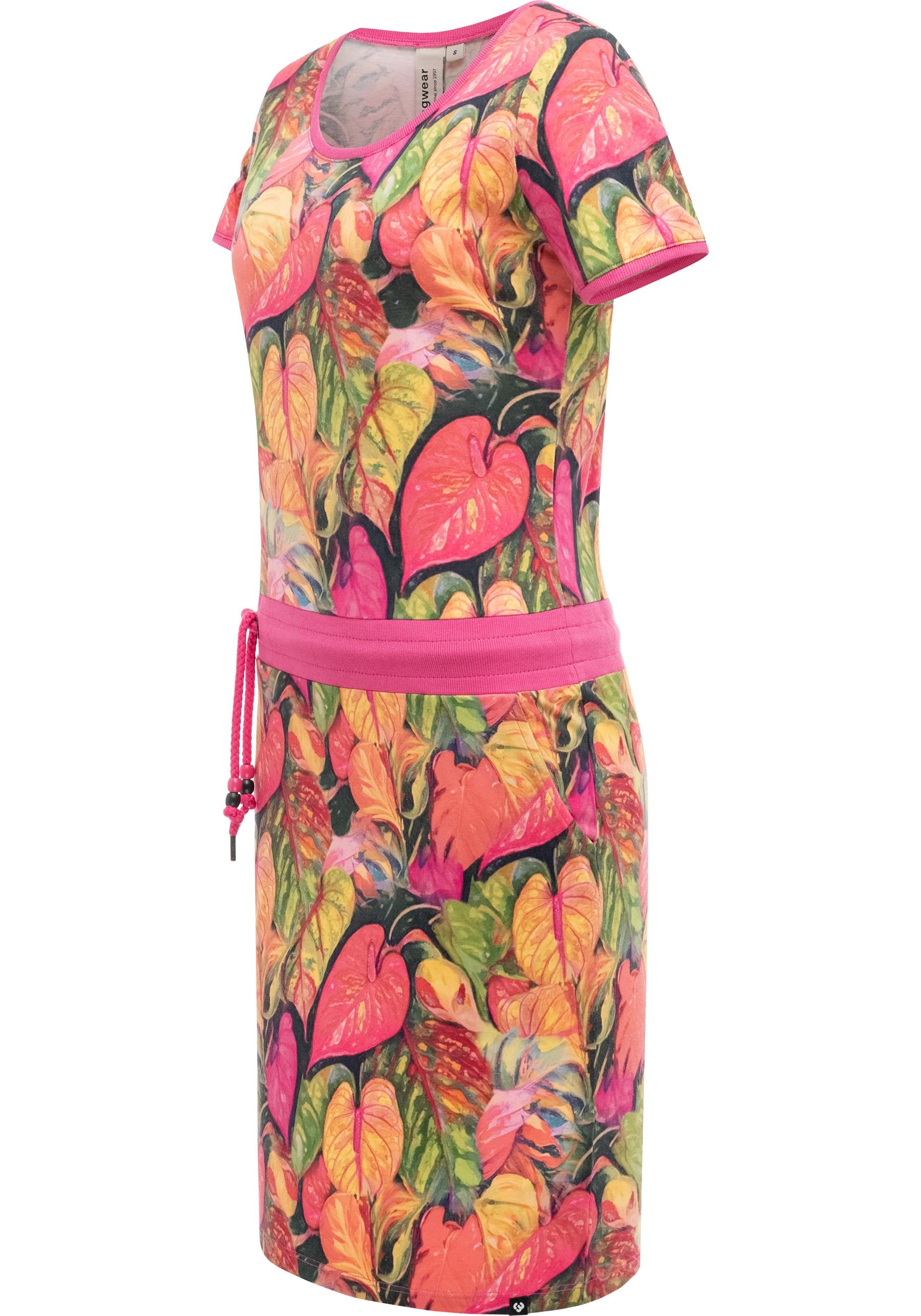 Ragwear Sommerkleid »Baomi Tropic YOUMODO« Außentaschen | Eingrifftaschen Gemustertes Kurzarm Kleid für Damen