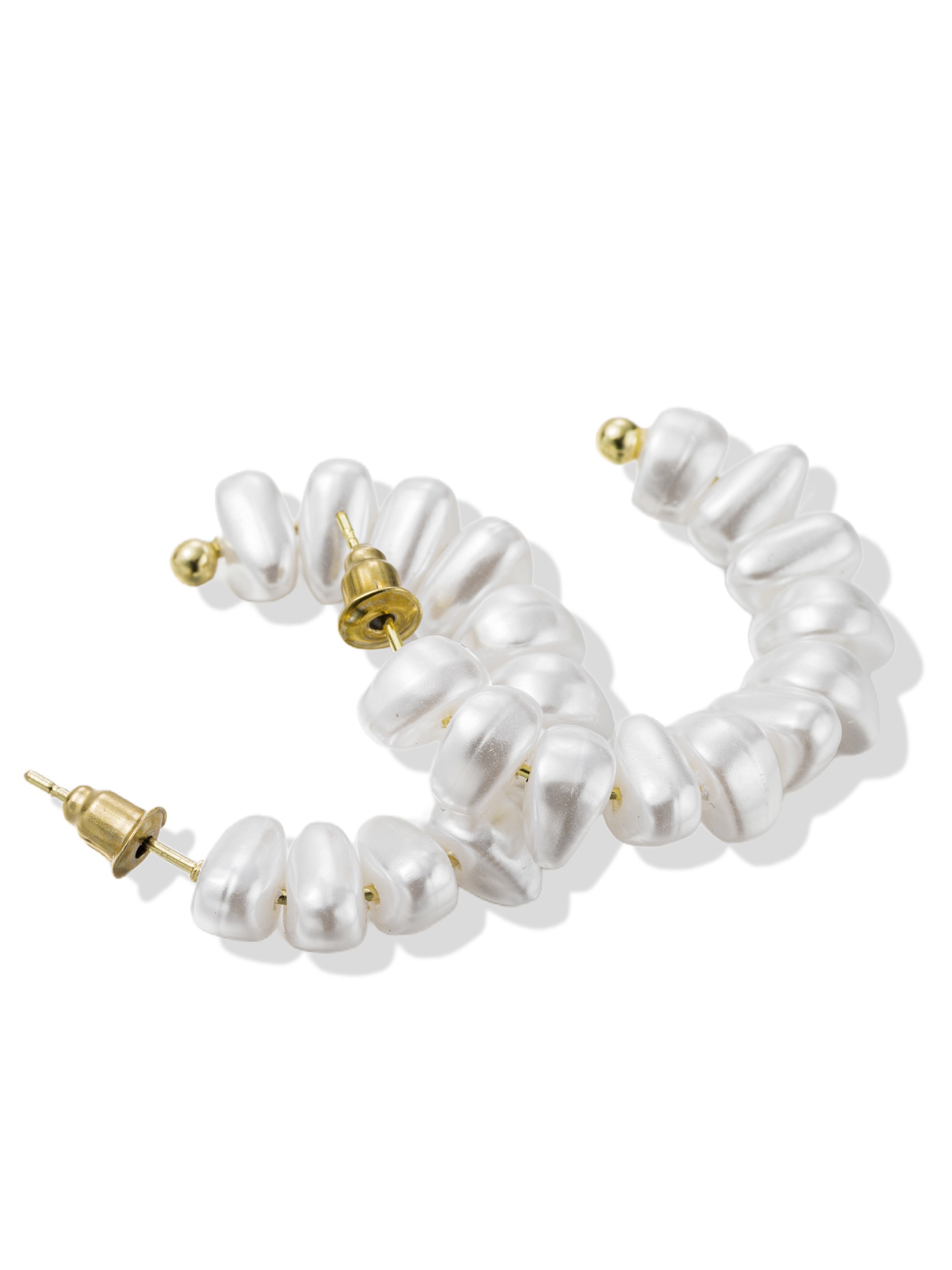 Aniston JEWELRY & WATCHES Paar Creolen »Schmuck Geschenk Kupfer Ohrschmuck Ohrringe Zierperlen« Made in Germany - mit Perle (imitiert)