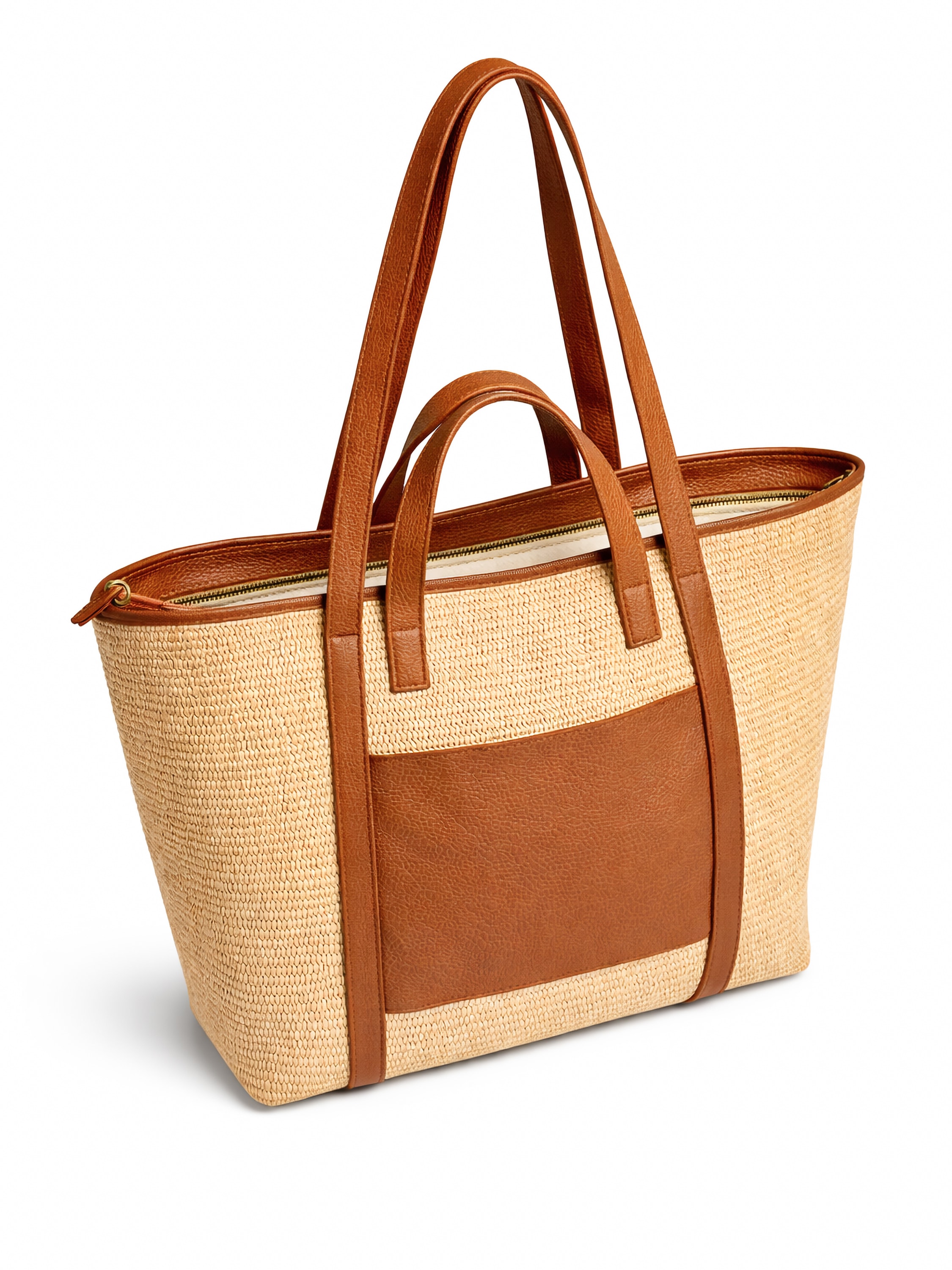 COLLEZIONE ALESSANDRO 1100000002199 "Naturals" XL Luxus aus Leder und Raffia