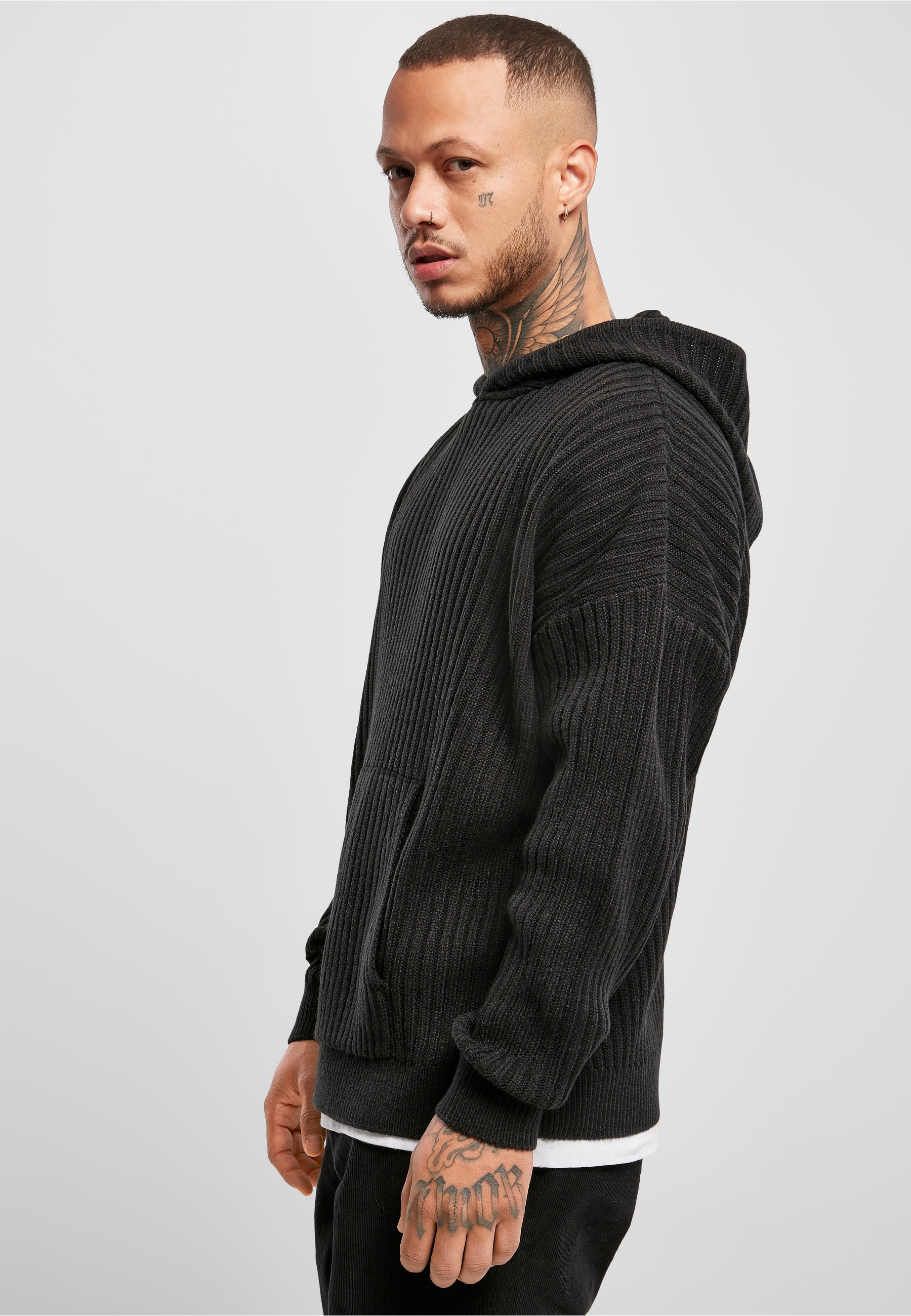 URBAN CLASSICS Kapuzenpullover »Urban Classics Herren Knitted Hoody« 1 Stk.