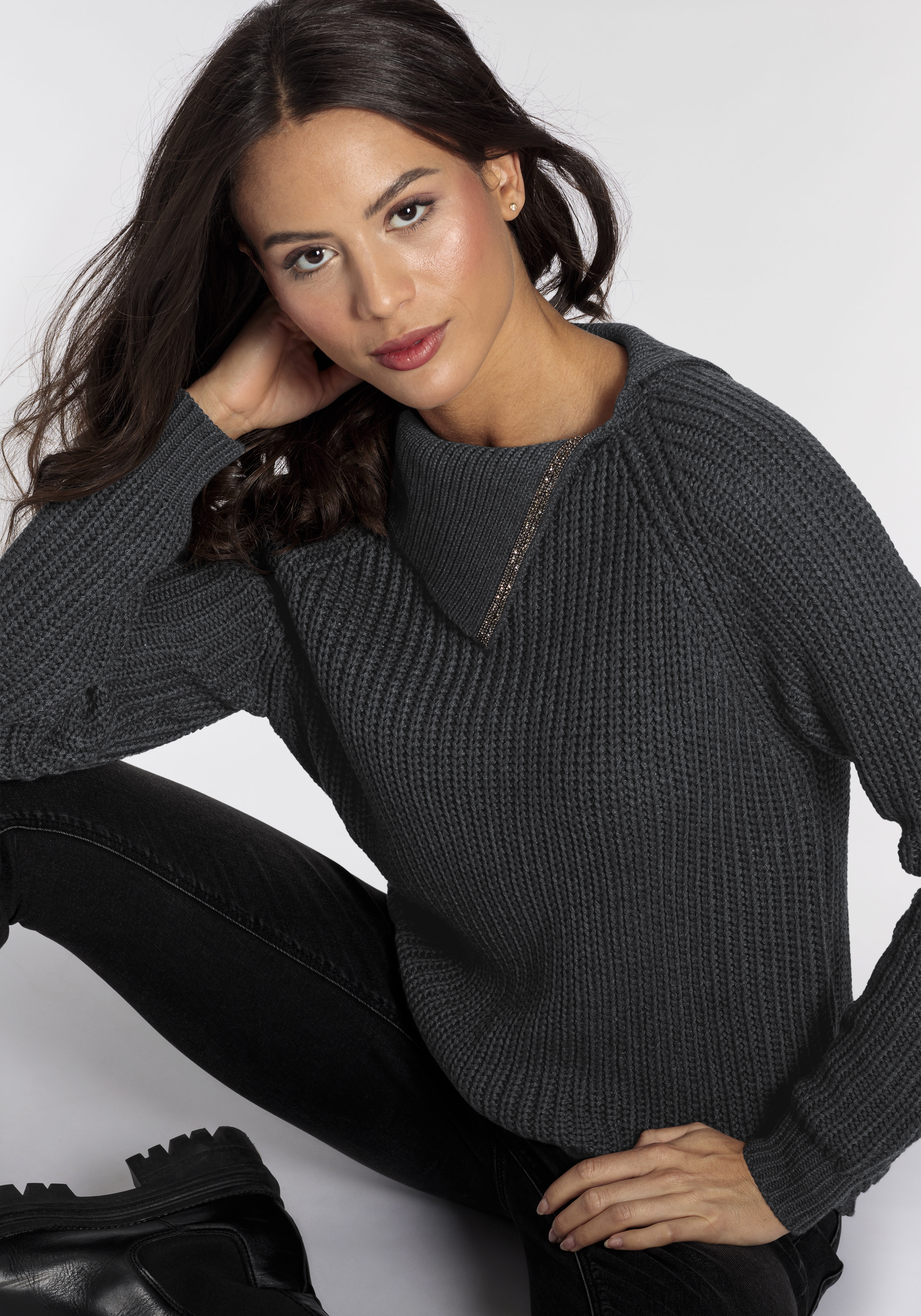 Strickpullover, mit elegantem Glitzerband - NEUE KOLLEKTION