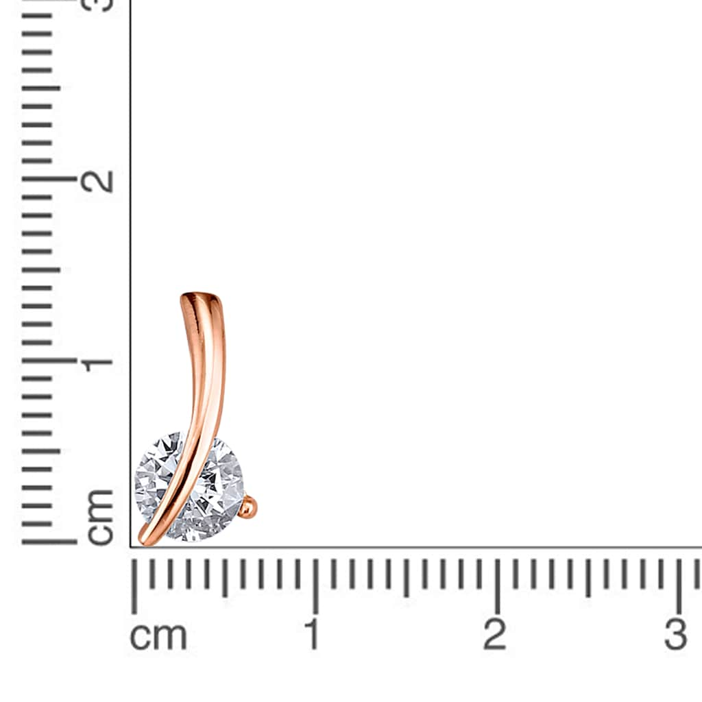 Jacques Lemans Kettenanhänger »375/- Roségold mit Zirkonia«