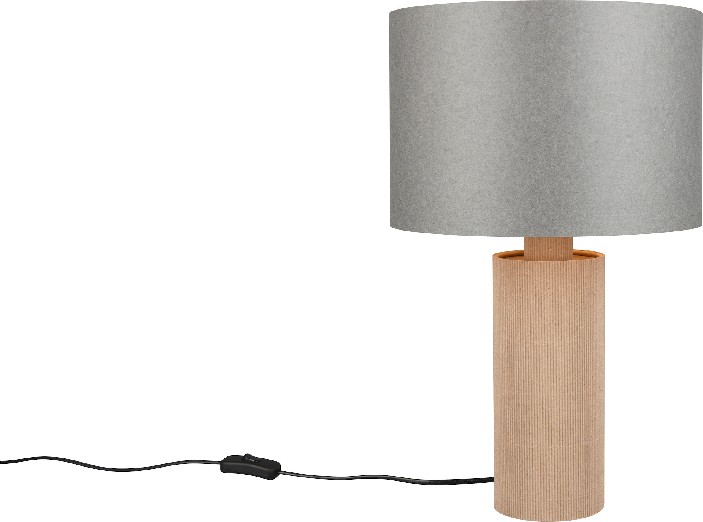 TRIO Leuchten Tischleuchte »CANIO, Tischlampe aus Bambus+Pappe, exkl. Leuchtmittel max 40W« E27 1 Stk. warmweiß - kaltweiß Schnurschalter, Nachttischlampe Schlafzimmer