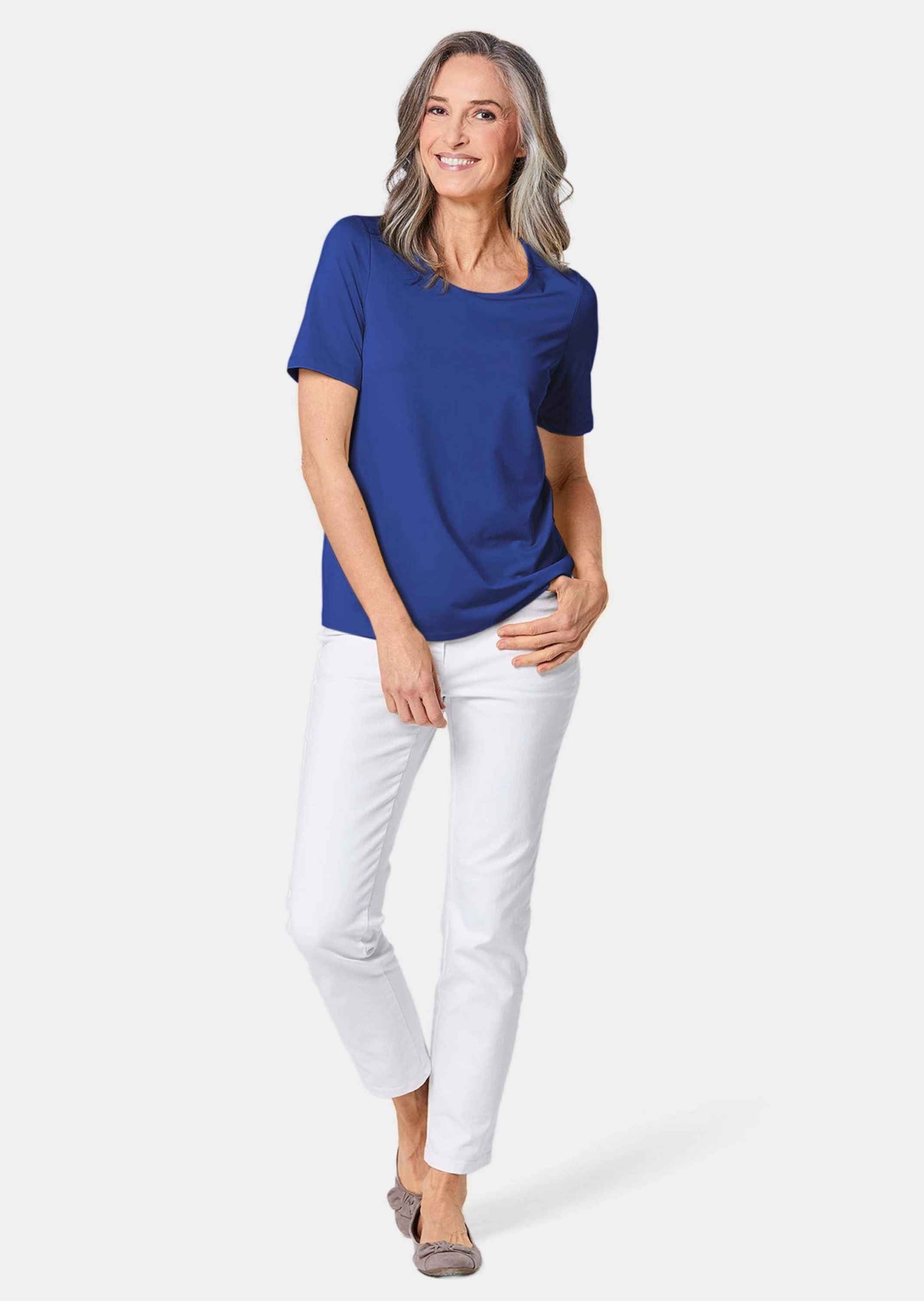 GOLDNER Langarm-Poloshirt "Kurzgröße Gepflegtes Shirt in formstabiler Ware" günstig online kaufen