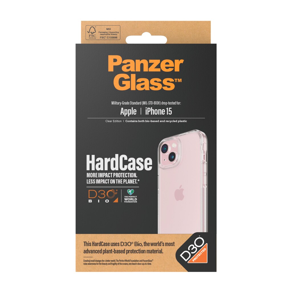 PanzerGlass Backcover »HardCase mit D3O für iPhone 15«