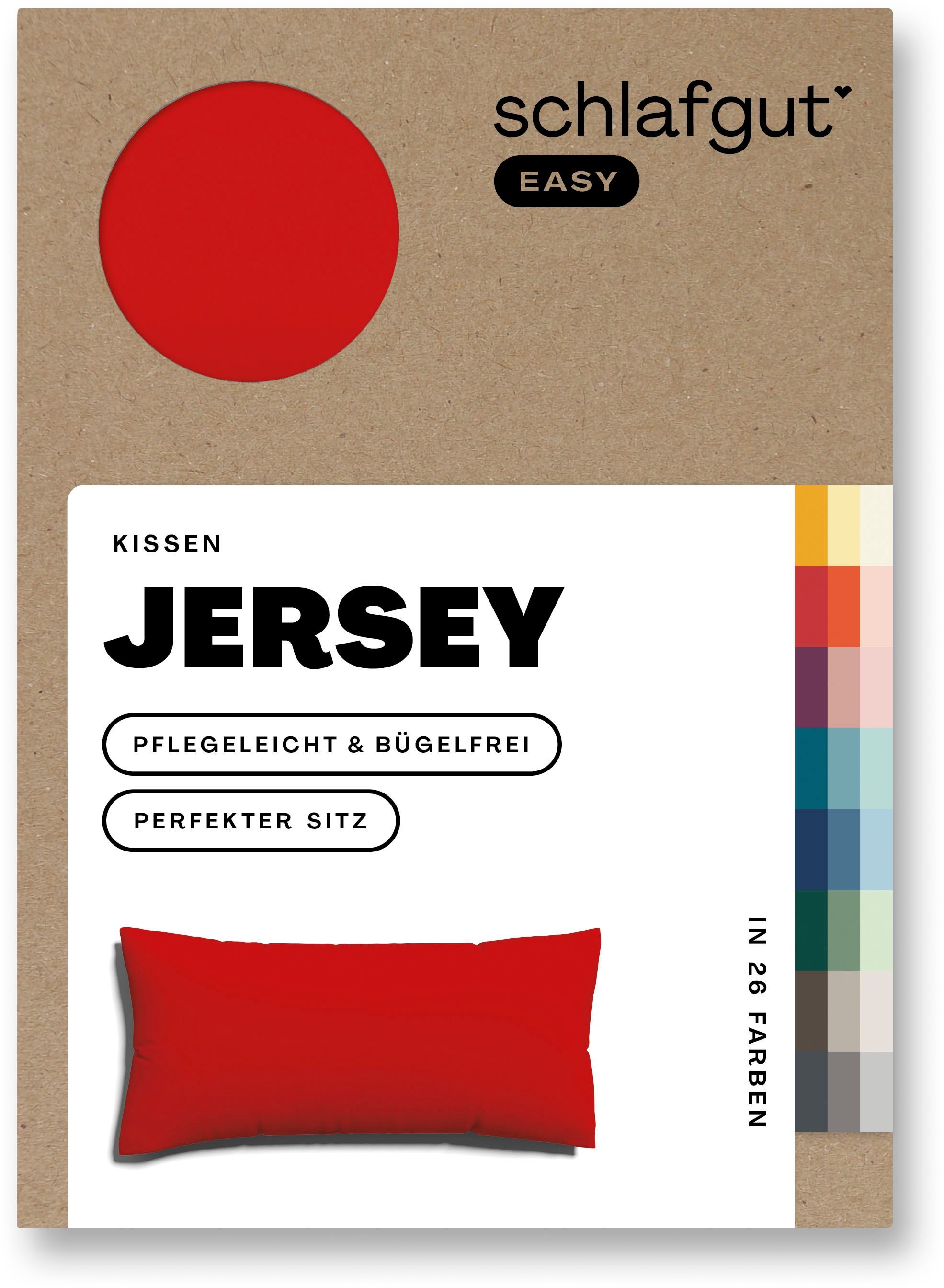 Schlafgut Kissenbezug "EASY Jersey", (1 St.), Kissenhülle mit Reißverschluss, weich und saugfähig, Kissenbezug