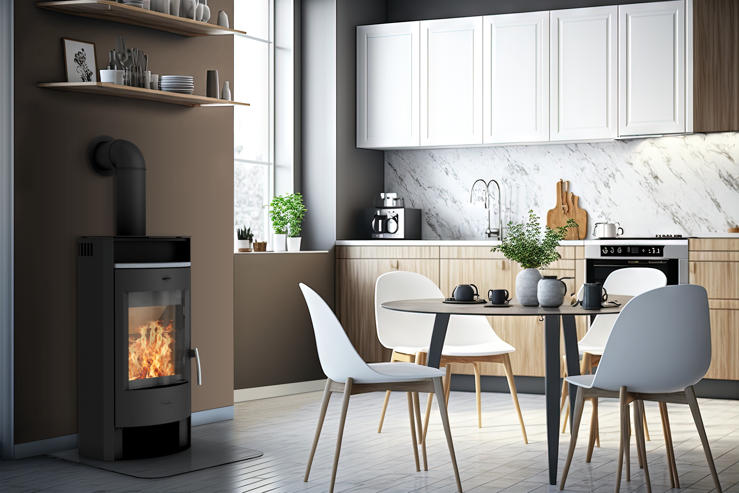 Fireplace Kaminofen »MAIA Stahl« Warmhaltefach