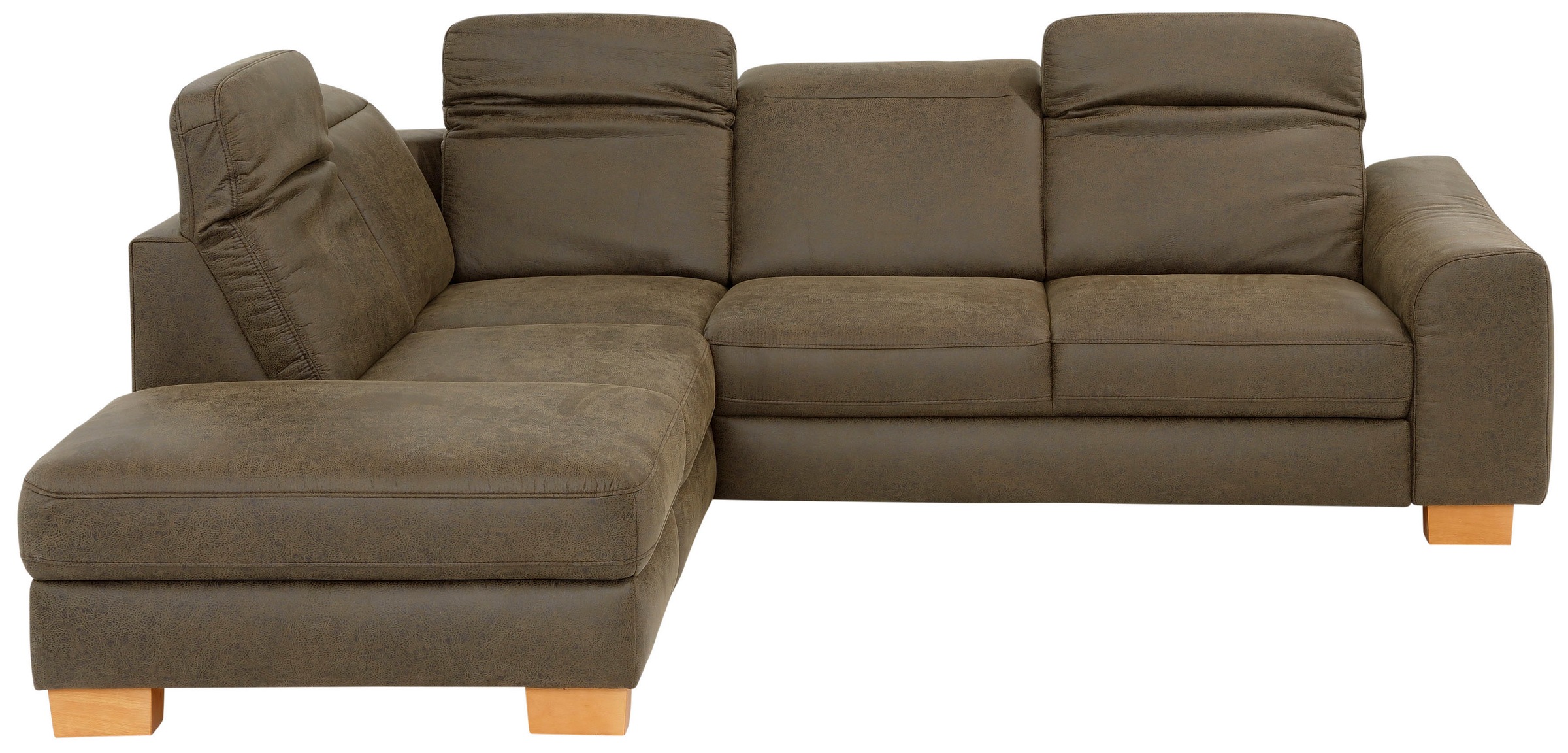 Home affaire Ecksofa "Dundee L-Form" wahlweise mit Kopfteilverstellung und zusätzlich mit Schlaffunktion
