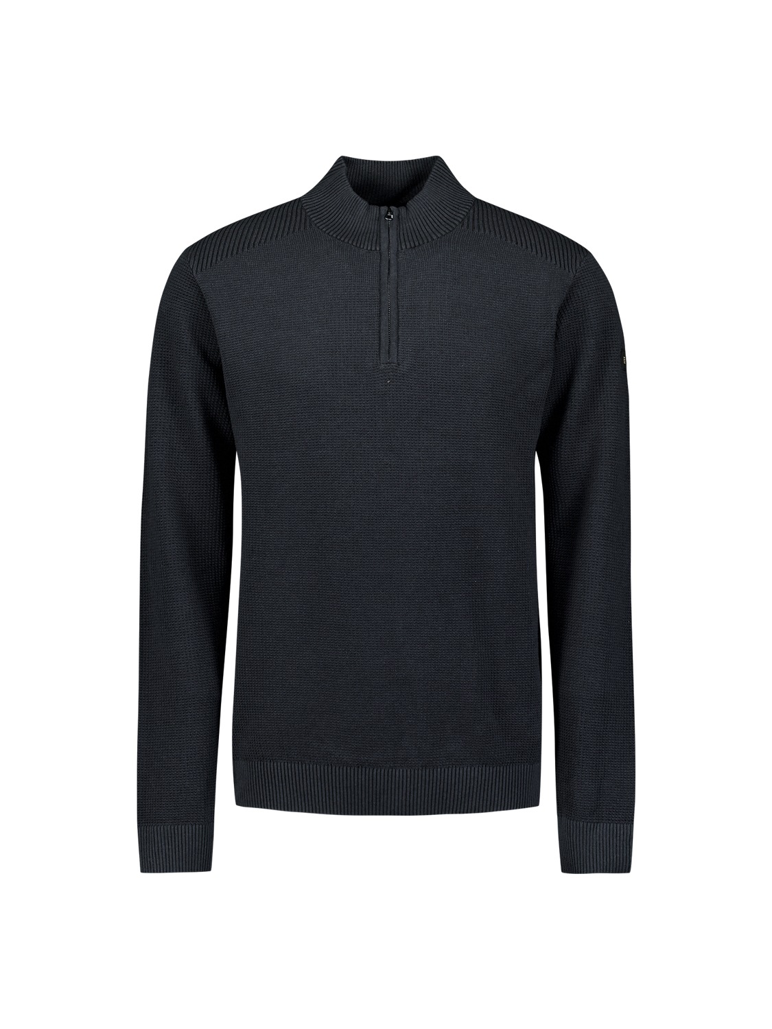 NO EXCESS Stehkragenpullover »No Excess Strukturierter Half-Zip-Pullover«