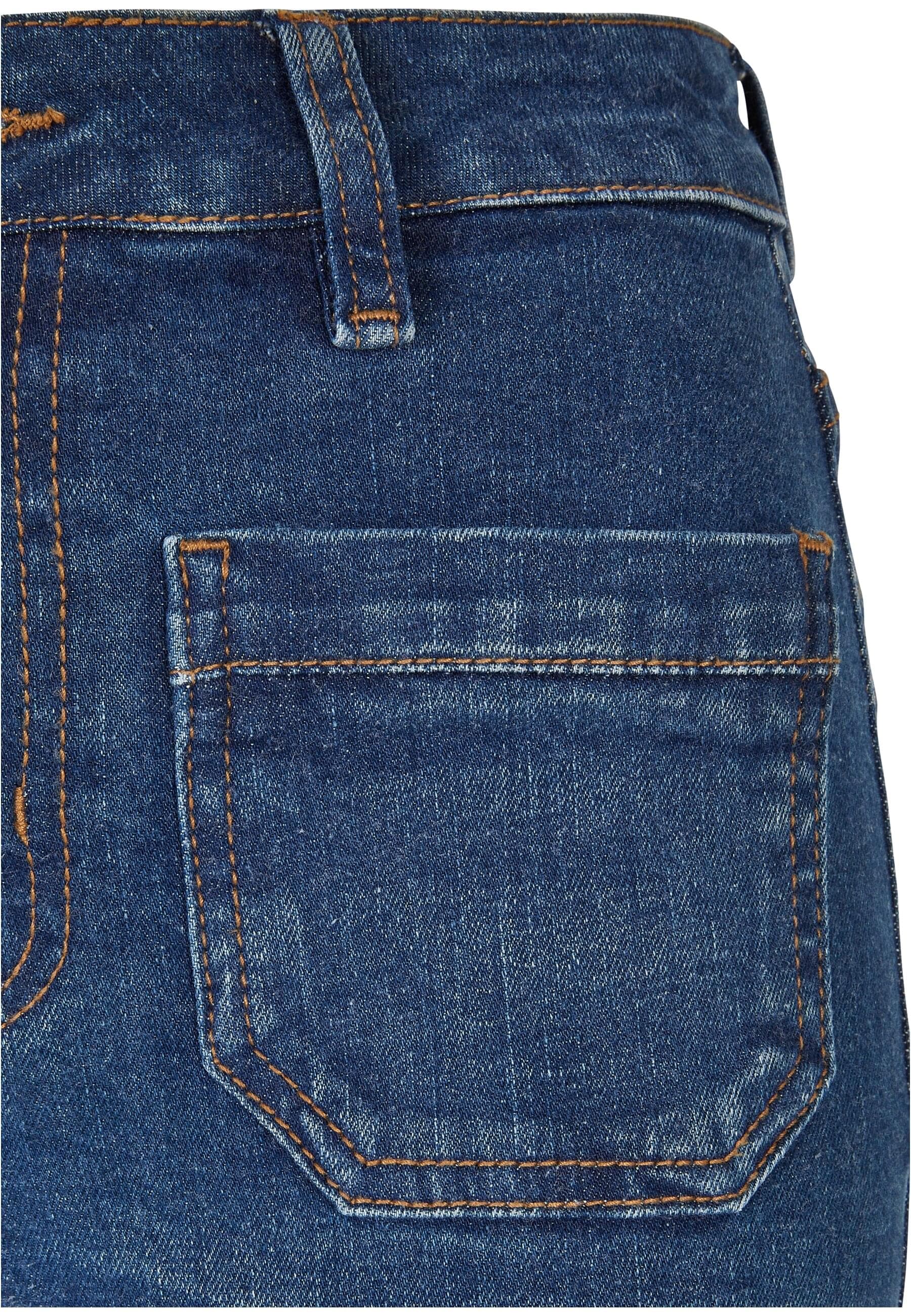 URBAN CLASSICS Bequeme Jeans »Urban Classics Damen Ladies Vintage Flared Denim Pants«, (1 tlg.)