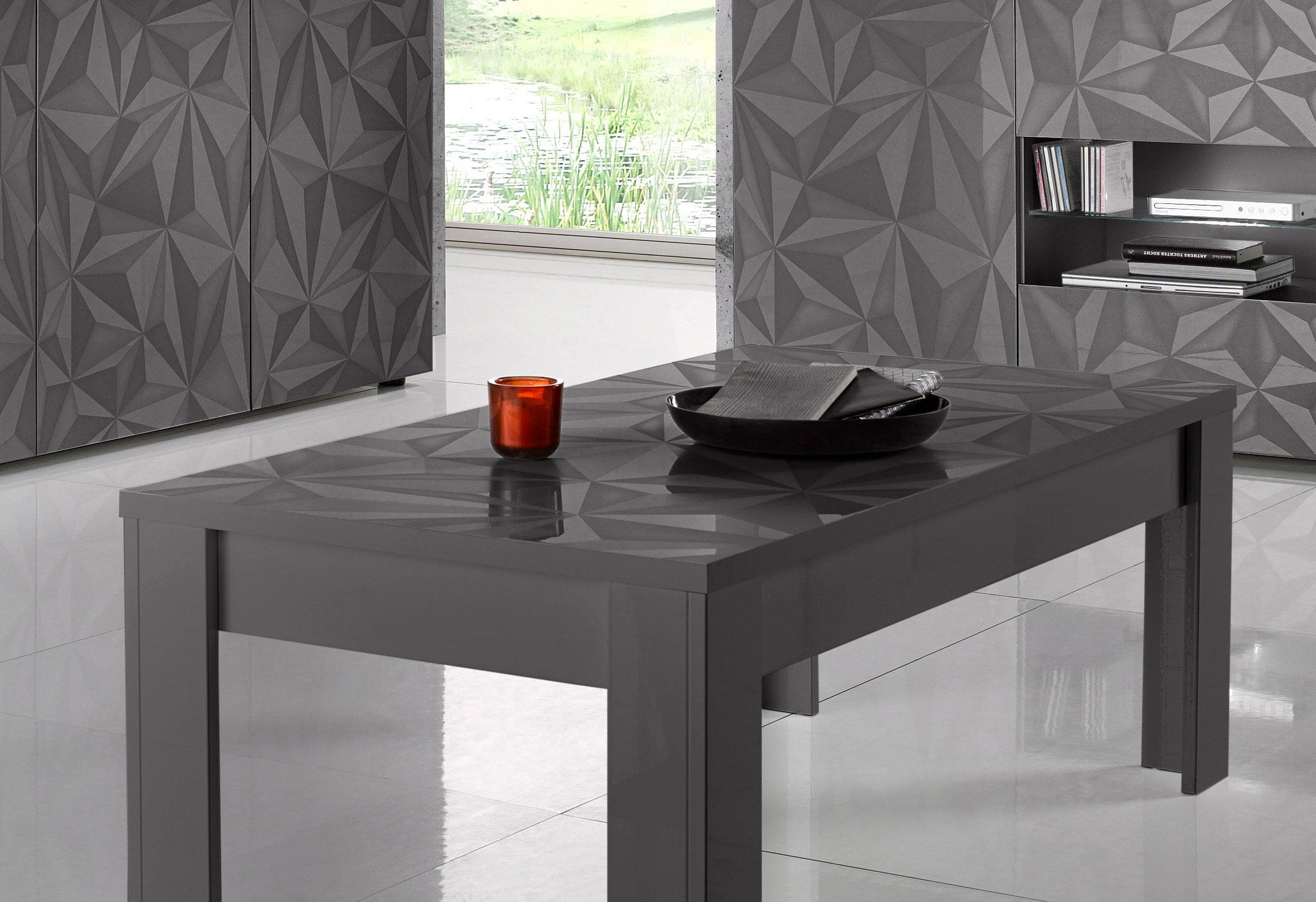 INOSIGN Couchtisch "Prisma 122x65 cm, Wohnzimmertisch mit Winkelfuß" Sofati günstig online kaufen