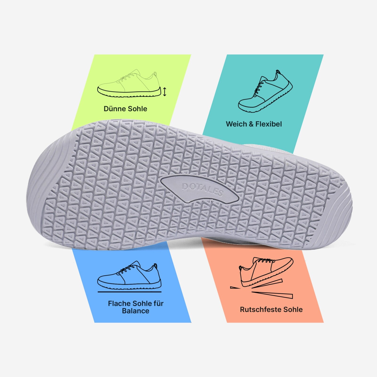DOTALES Barfußschuh »Easystep 2.0 Barfußschuhe Damen & Herren«  Das Original-Barfuß Sneaker, Minimalschuhe, Schnellverschluss