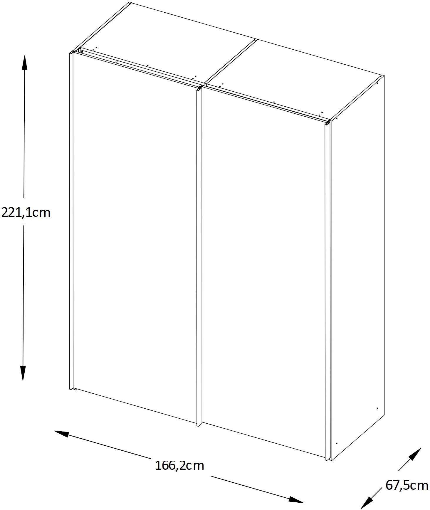 STAUD Schwebetürenschrank »Includo, Made in Germany«, Mit Spiegeltüre und vier verschiedenen Ausstattungsvarianten