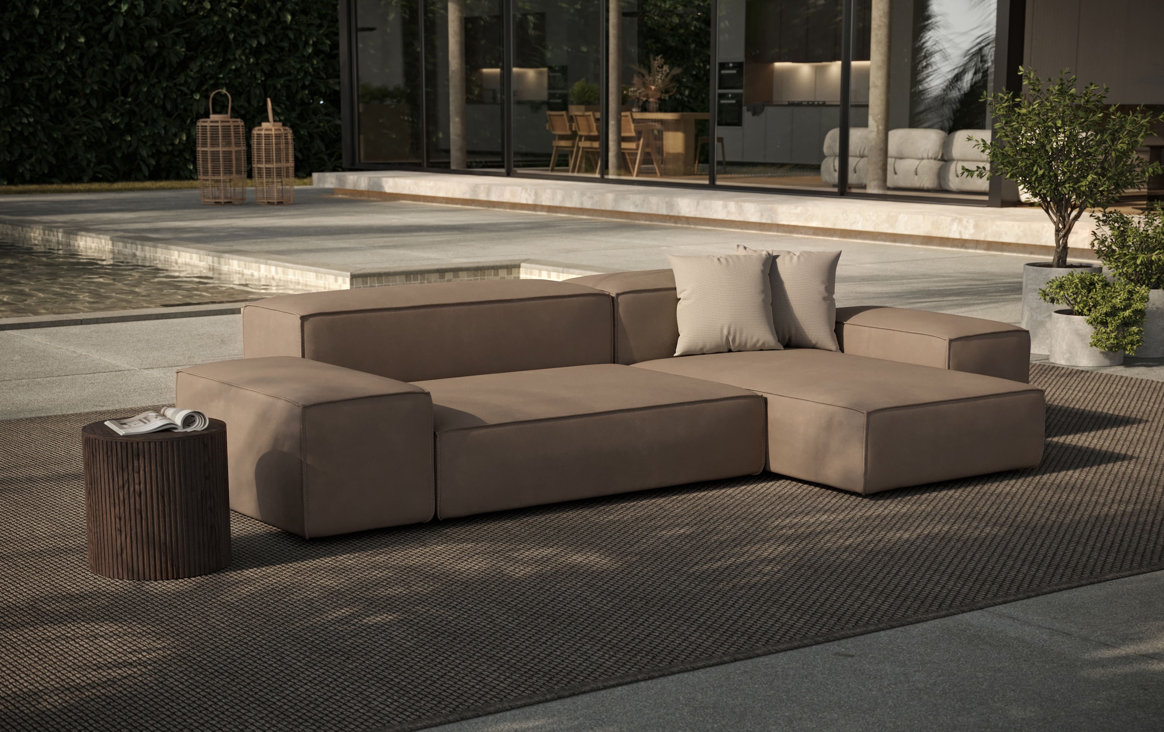 designwerk Ecksofa »Puzzle«, Outdoor, wasserabweisend, bequem