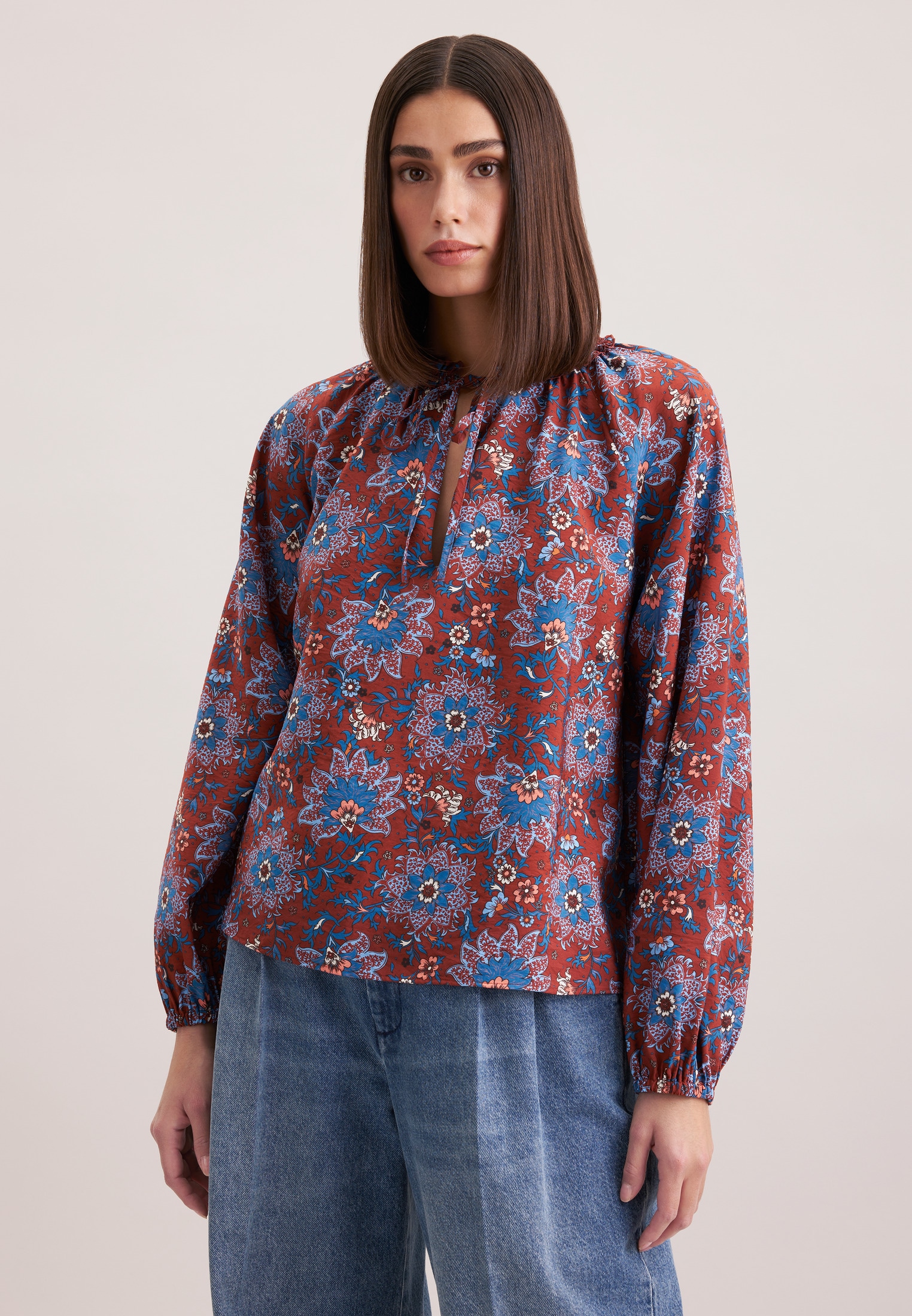 seidensticker Klassische Bluse "Schwarze Rose", Tunika Druck günstig online kaufen
