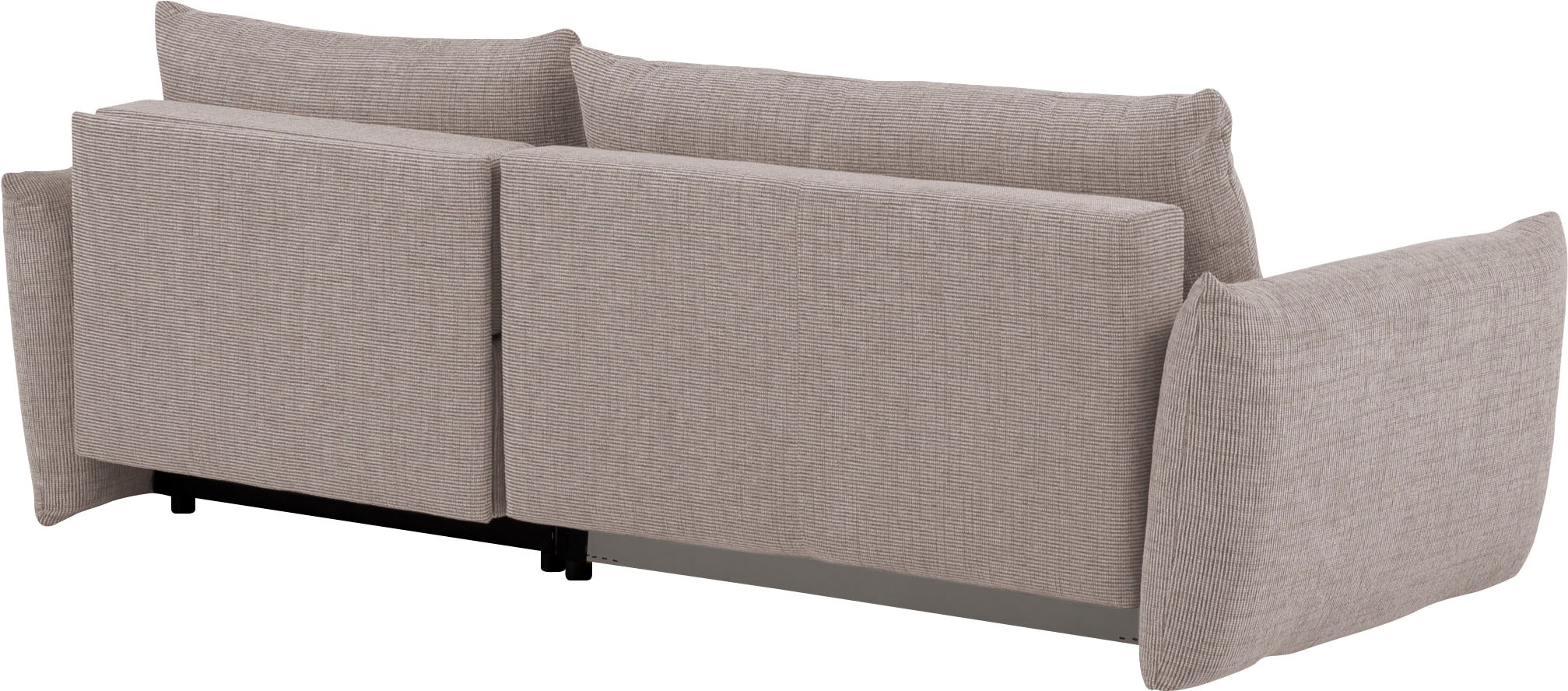 INOSIGN Ecksofa »MAVAS Schlafsofa mit Bettkasten, L-Form,«, ca.257/127cm (Liegefläche 212/145 cm), Cord, Chenille, Struktur